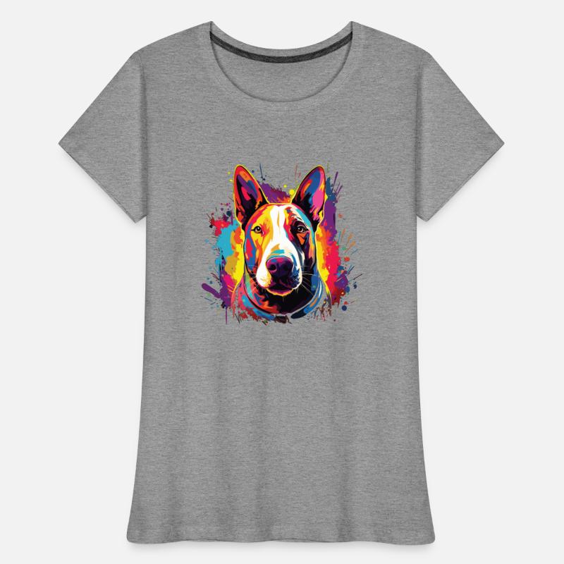 Watercolor Colorful Bull Terrier