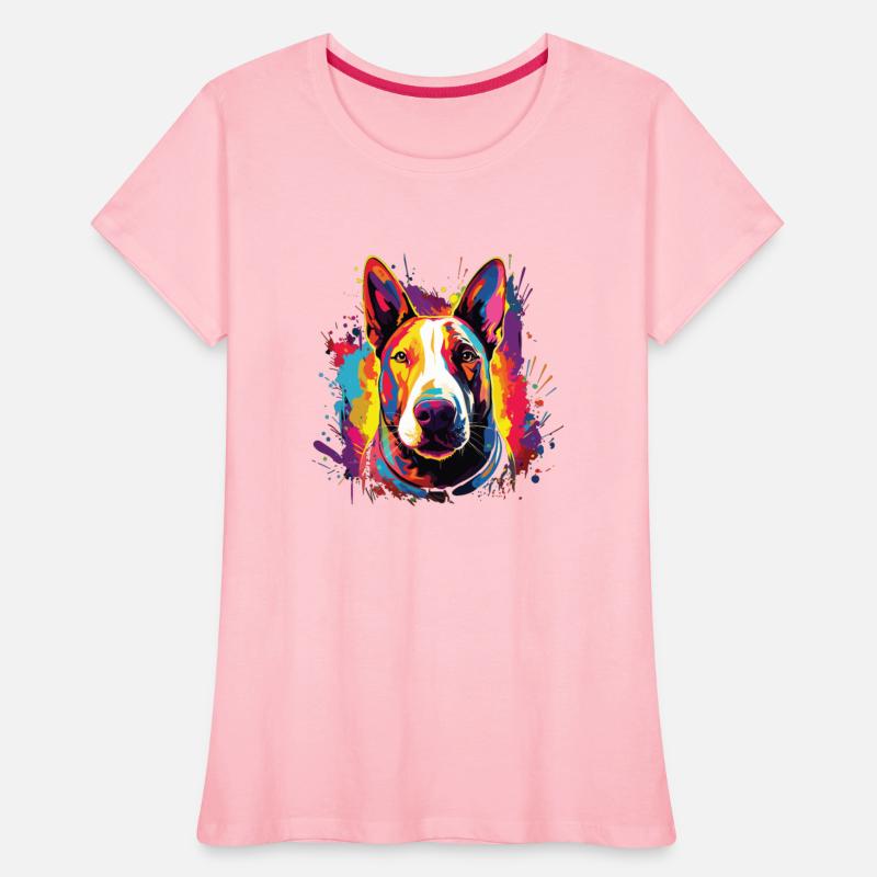 Watercolor Colorful Bull Terrier