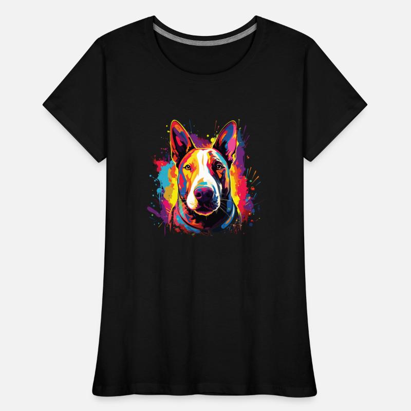Watercolor Colorful Bull Terrier