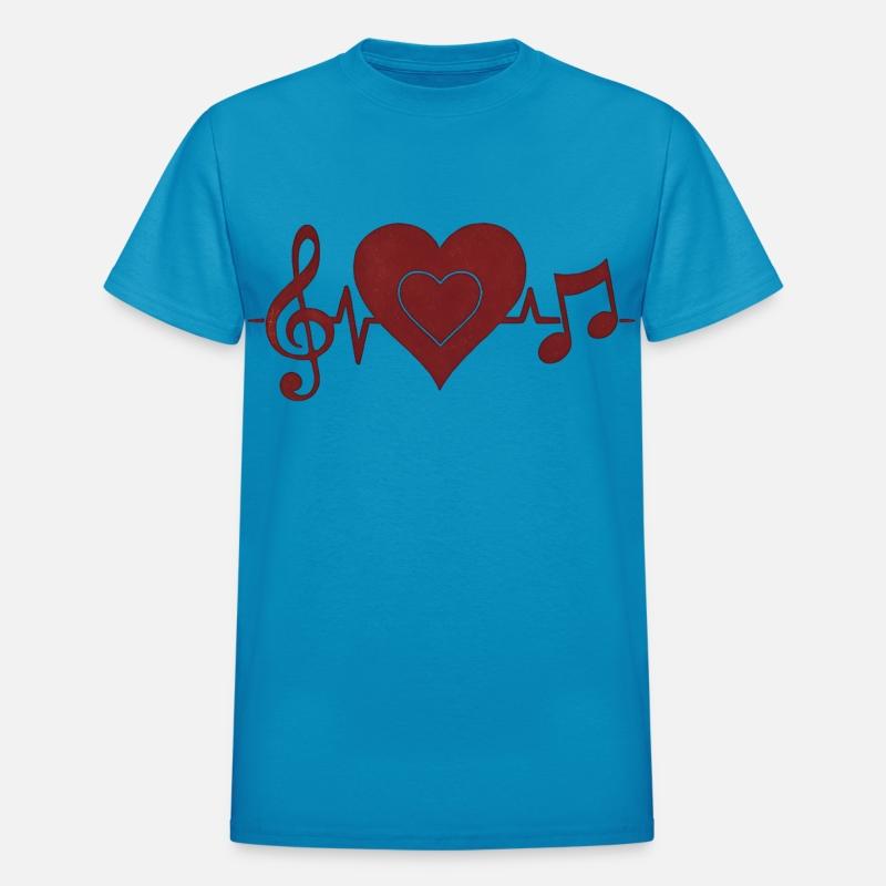 Wave Sound Music Pulse Heartbeat Notes T Shirt