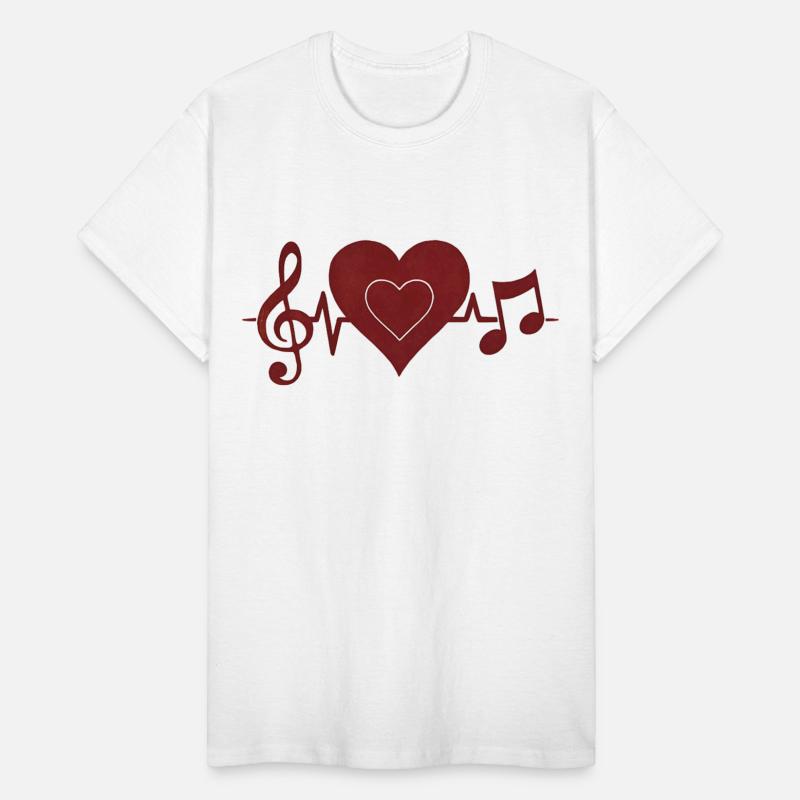 Wave Sound Music Pulse Heartbeat Notes T Shirt
