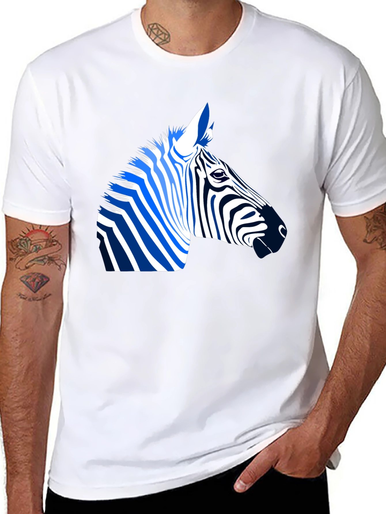 Zebra Graphic Tee - Cool Animal Design Shirt