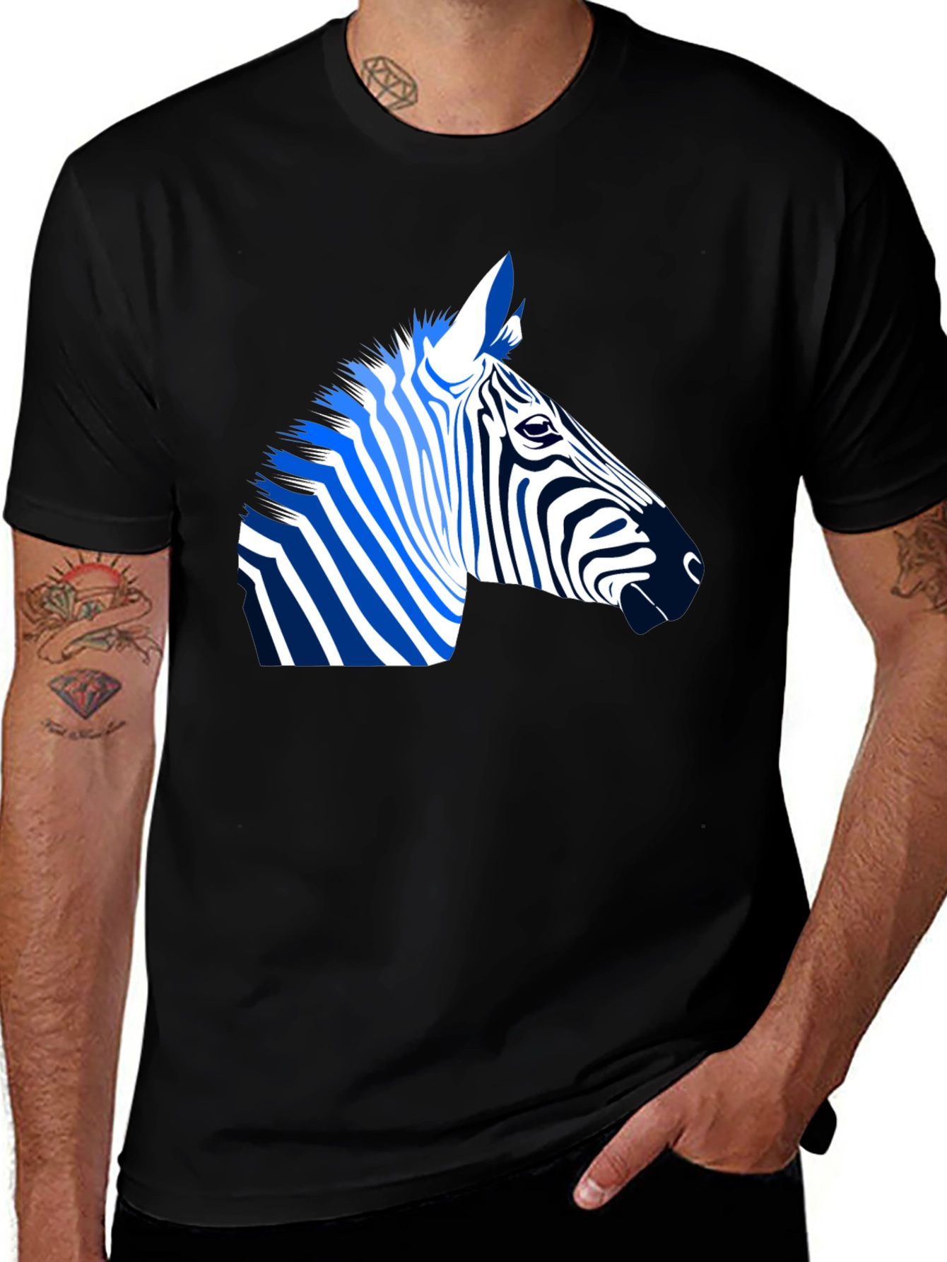 Zebra Graphic Tee - Cool Animal Design Shirt