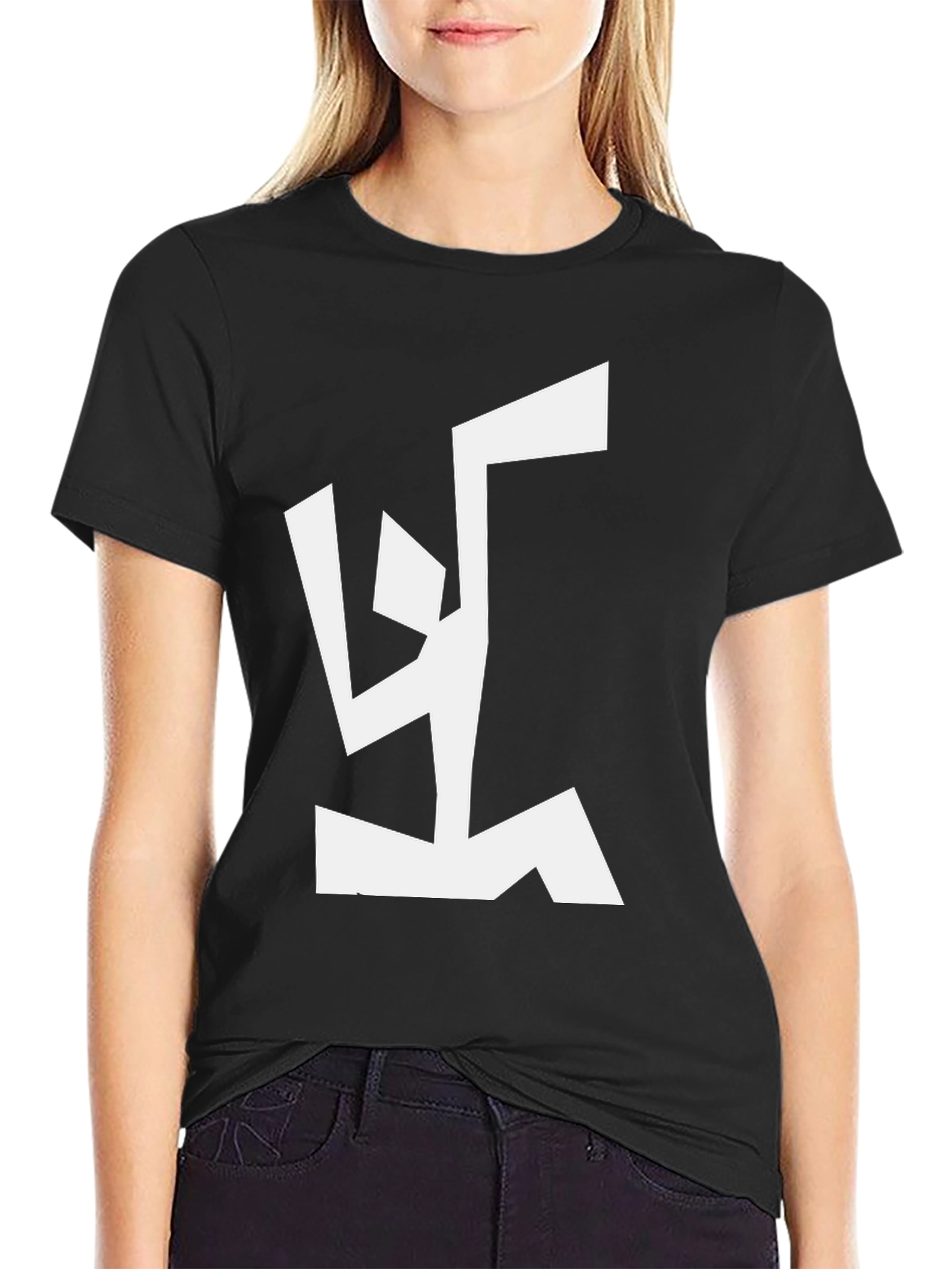 Abstract Graphic Tee - Modern Black T-Shirt