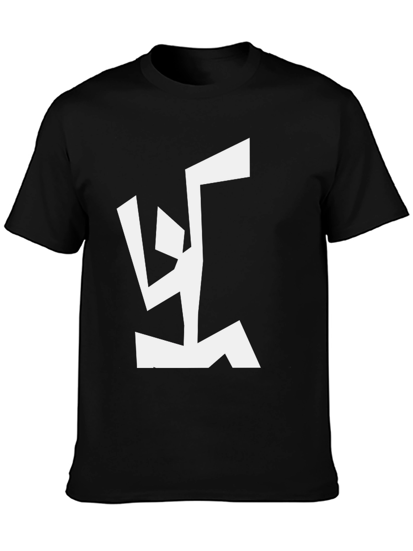 Abstract Graphic Tee - Modern Black T-Shirt