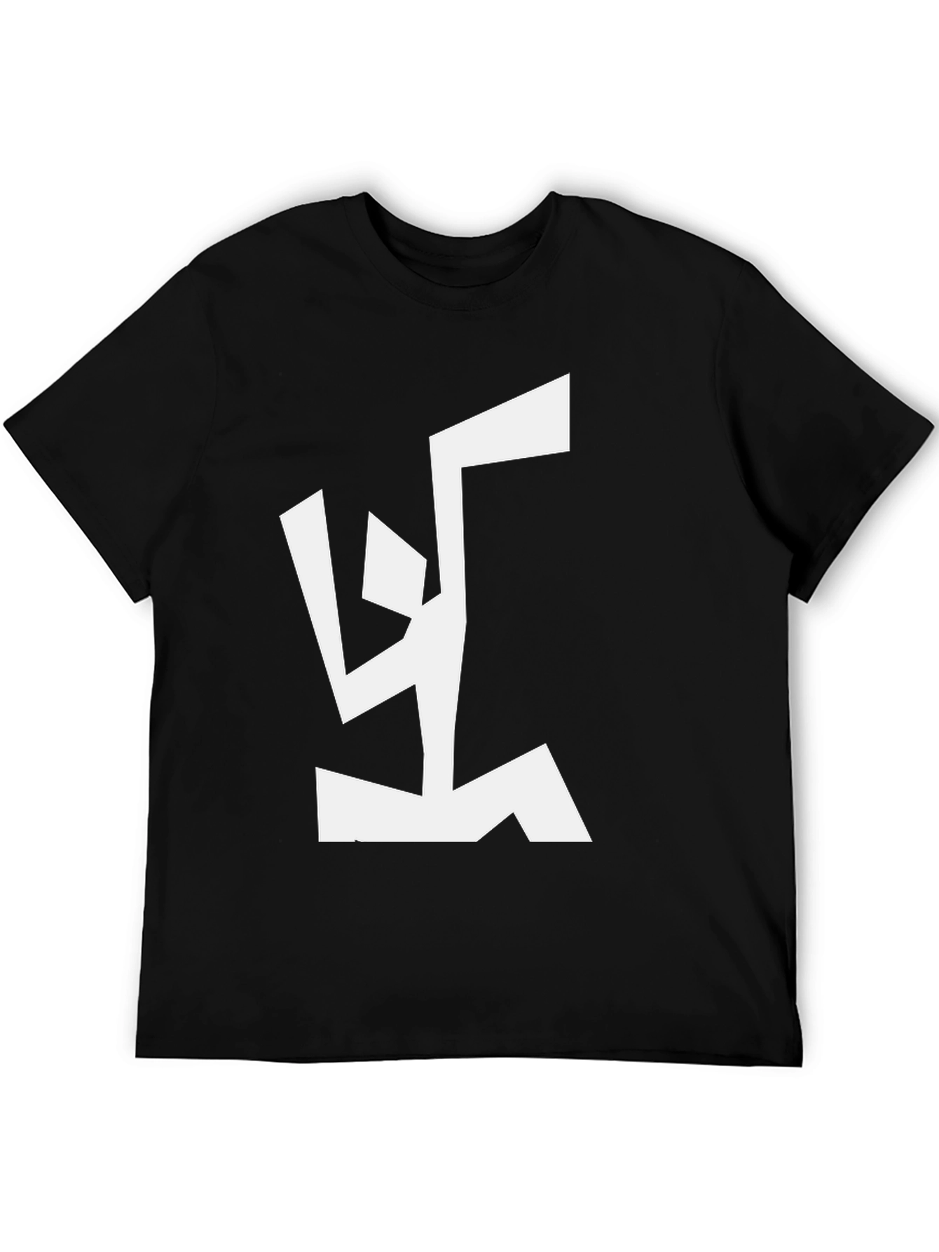 Abstract Graphic Tee - Modern Black T-Shirt