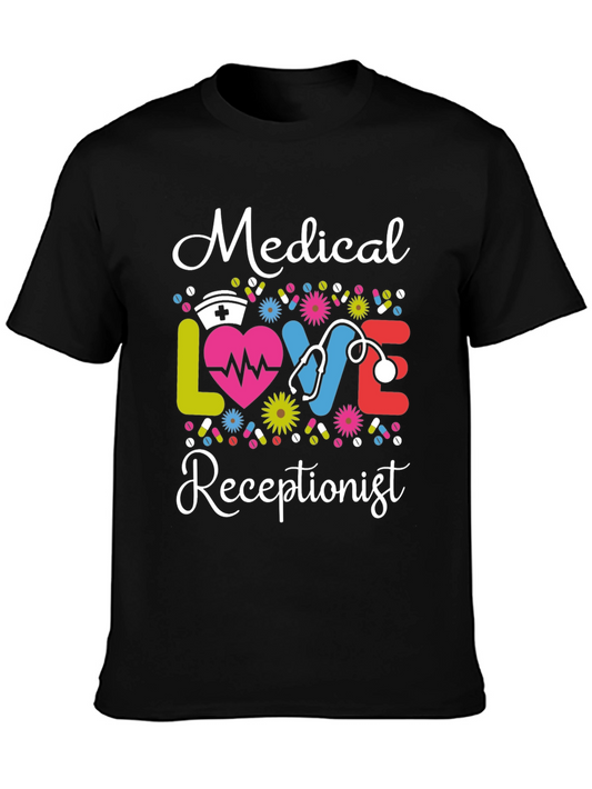 Medical Receptionist Love Graphic T-Shirt