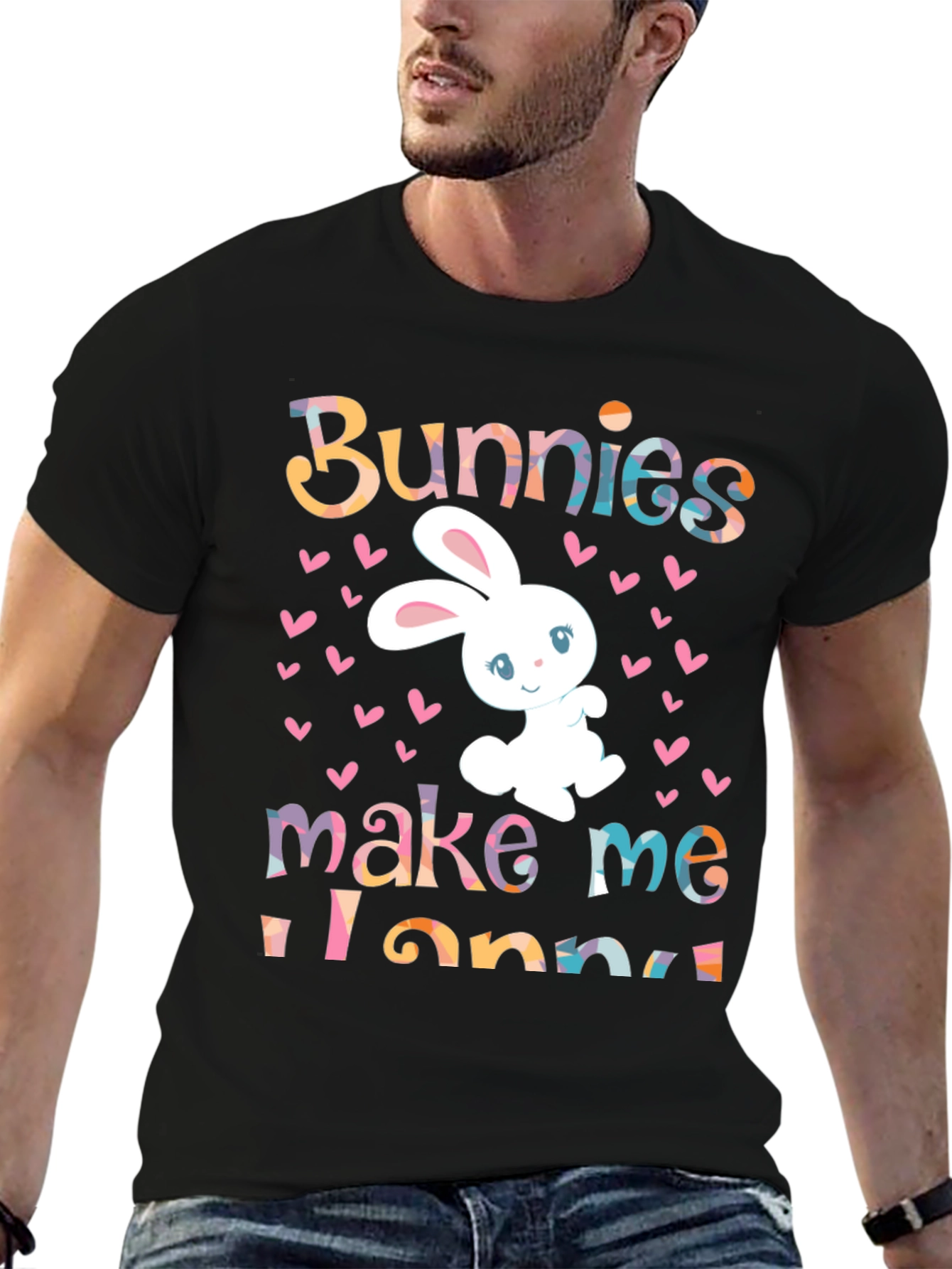 Easter Bunny Graphic Tee - Bunnies Make Me Hoppy