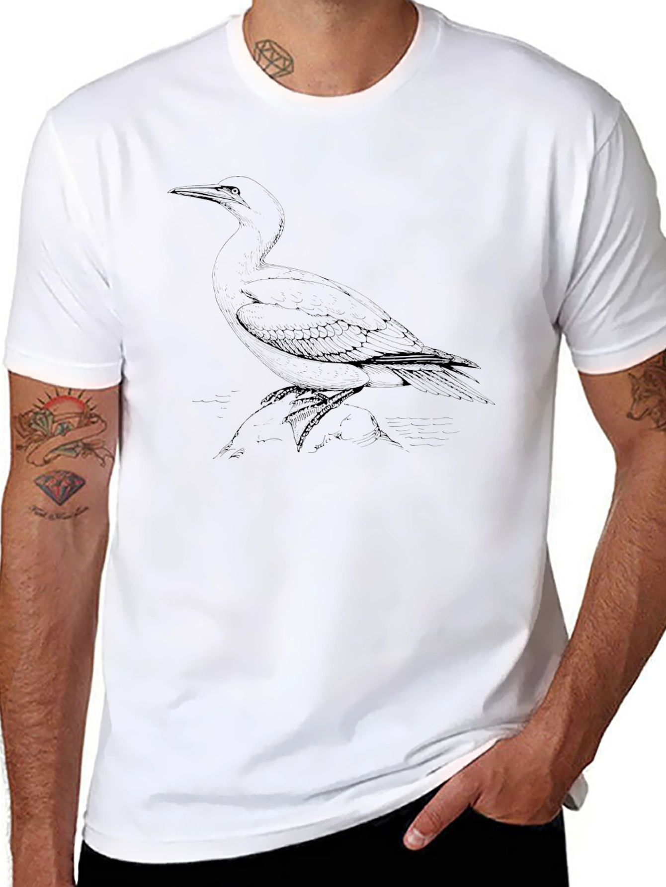 Black Bird Graphic T-Shirt - Stylish Casual Tee