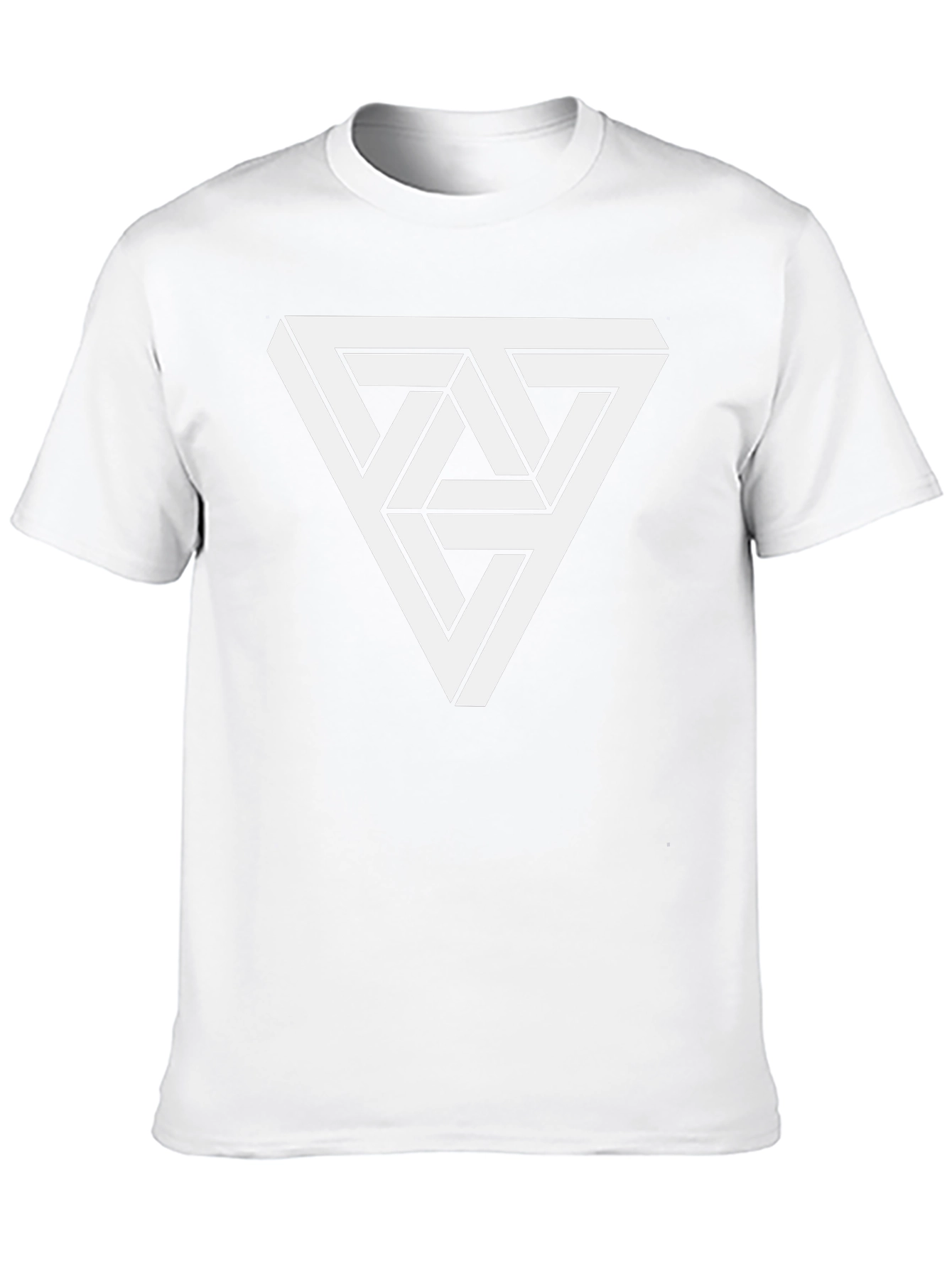 Optical Illusion Triangle Graphic Tee - Black