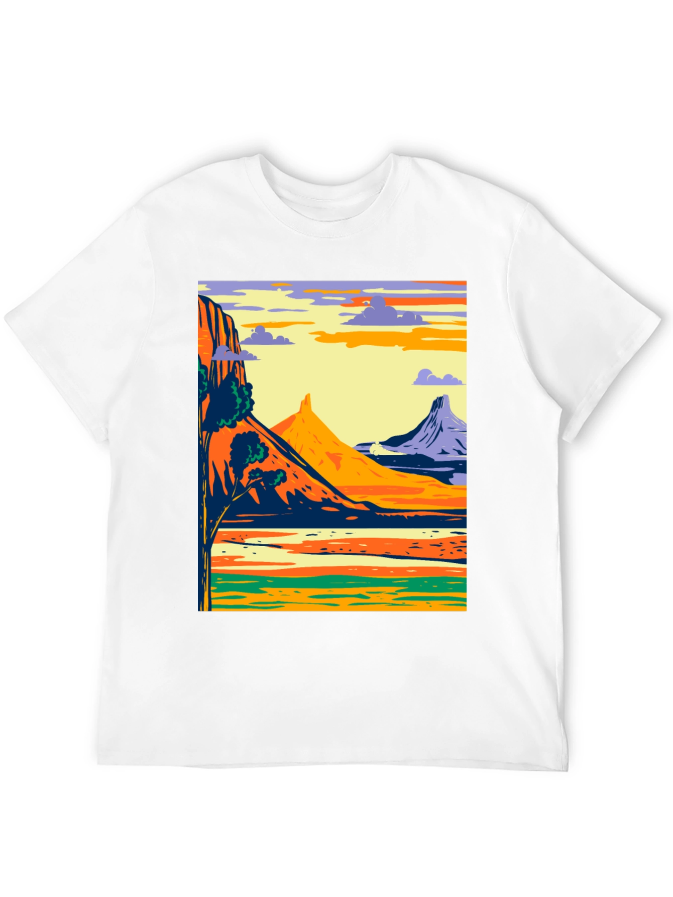 Scenic Mountain Landscape Graphic Tee