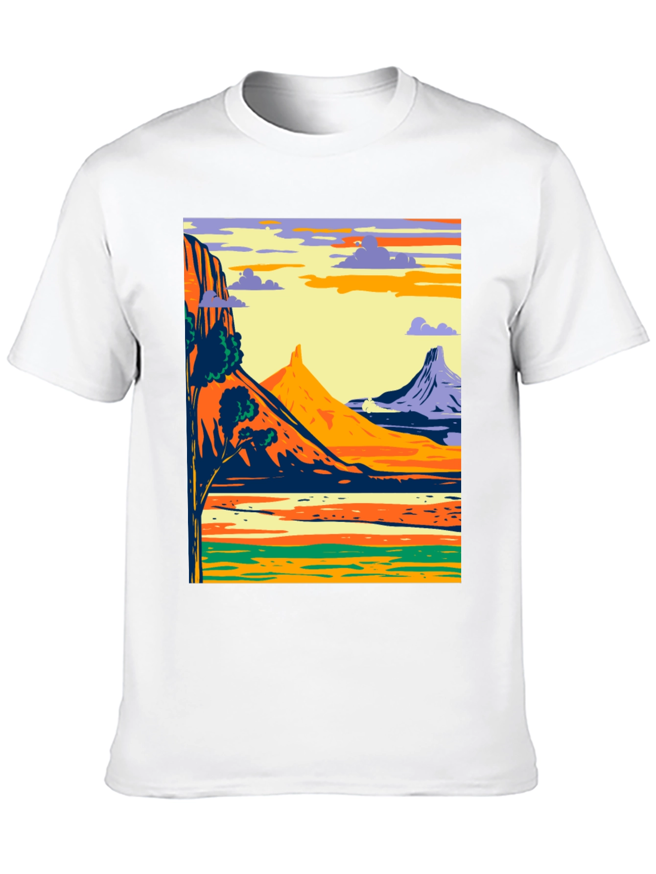 Scenic Mountain Landscape Graphic Tee