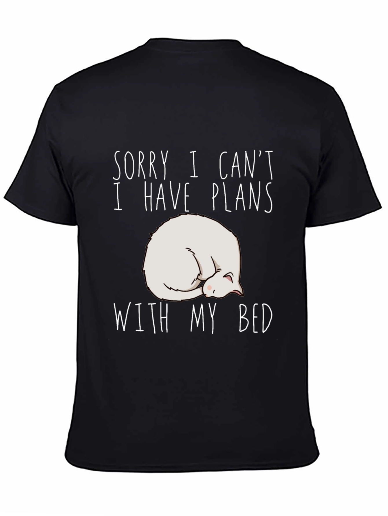 Plans with Bed T-Shirt - Cat Nap Black Tee
