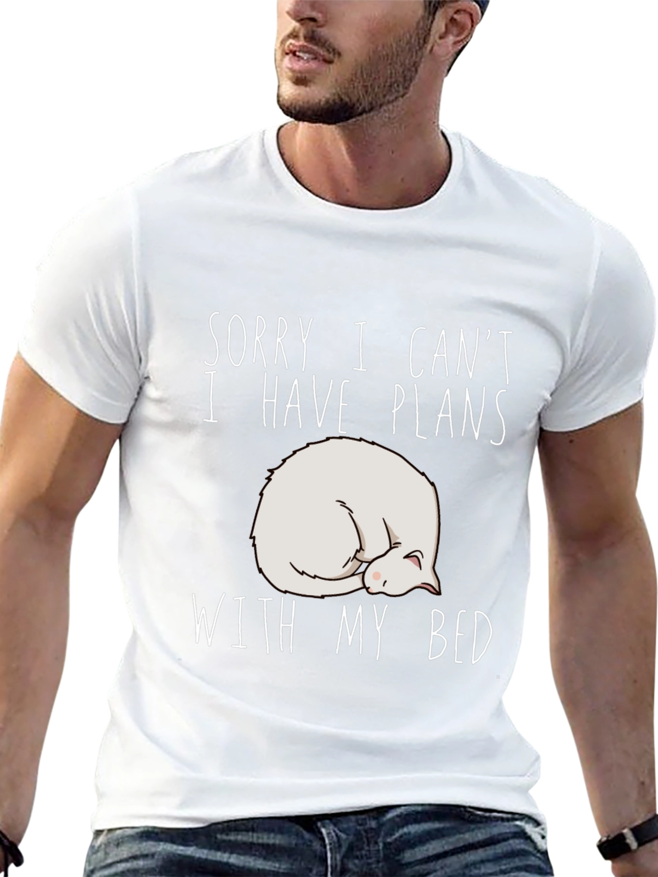 Plans with Bed T-Shirt - Cat Nap Black Tee