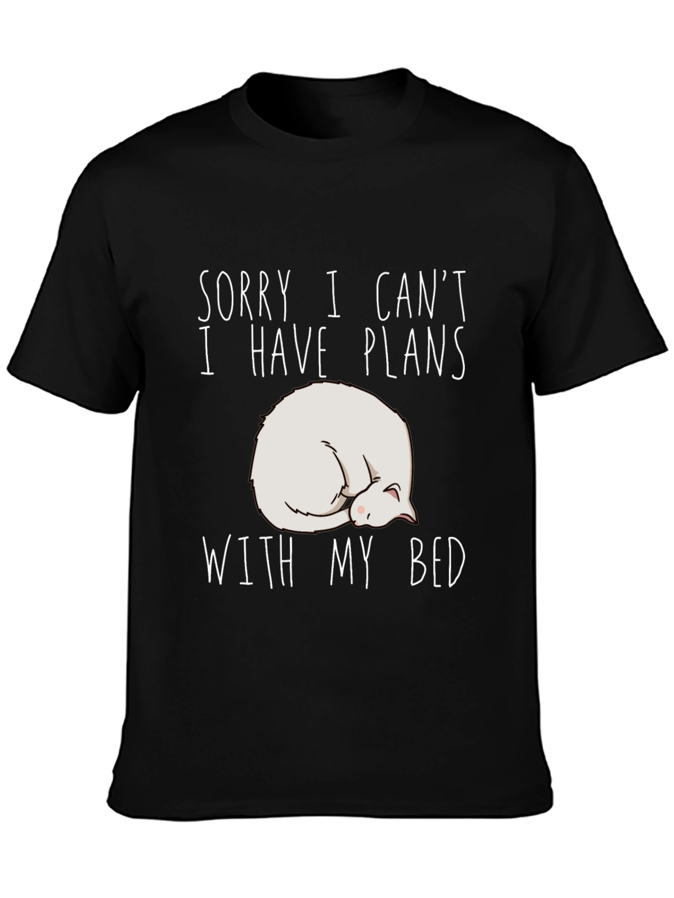 Plans with Bed T-Shirt - Cat Nap Black Tee