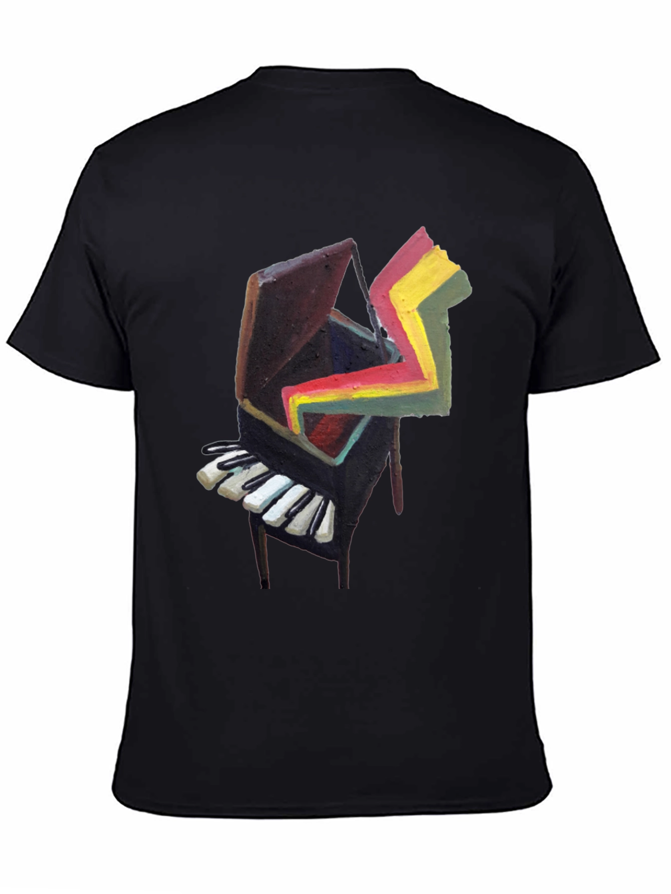 Abstract Piano Graphic Tee - Cool Art Shirt