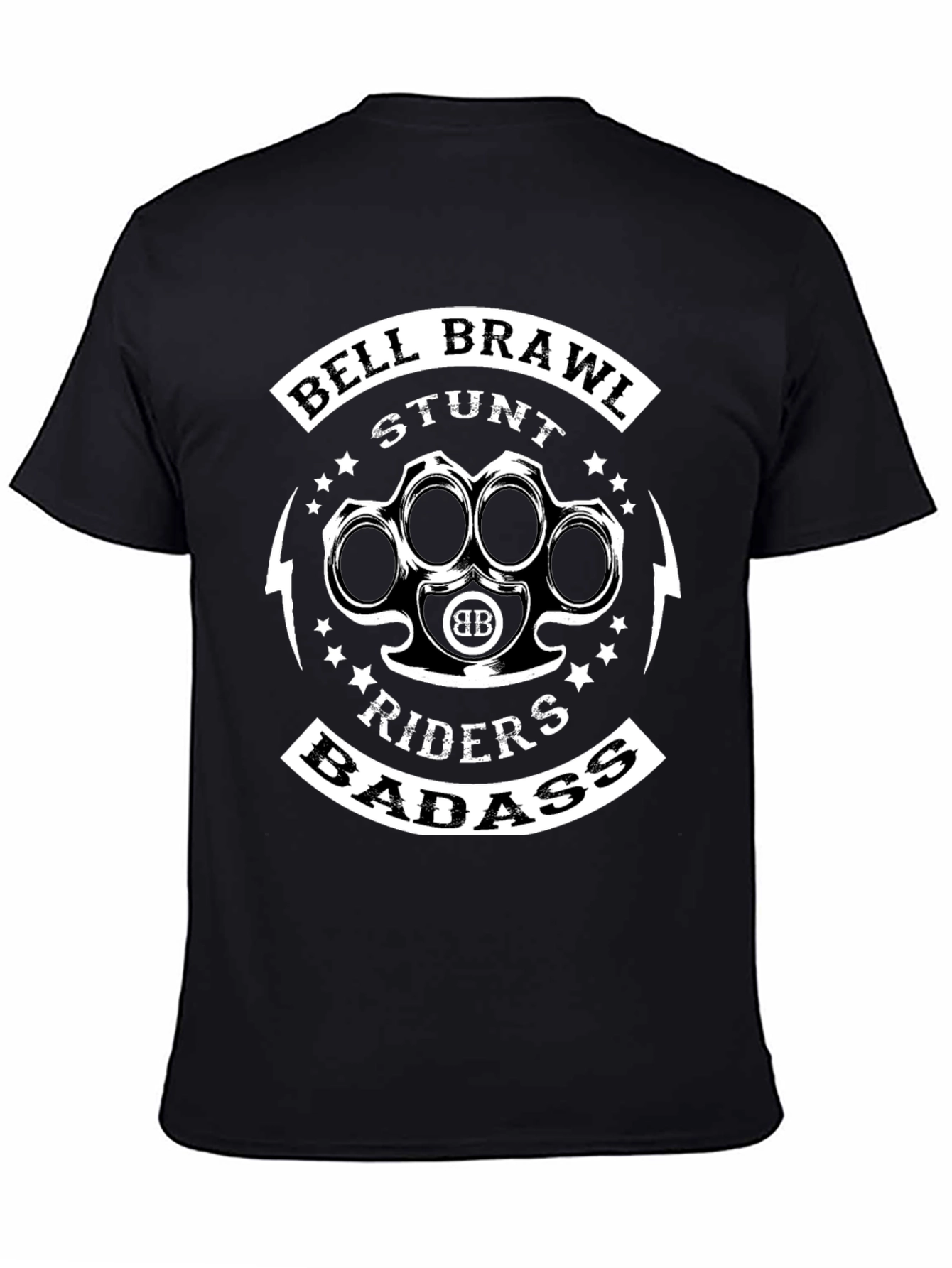 Bell Brawl Stunt Riders Badass Black Graphic Tee