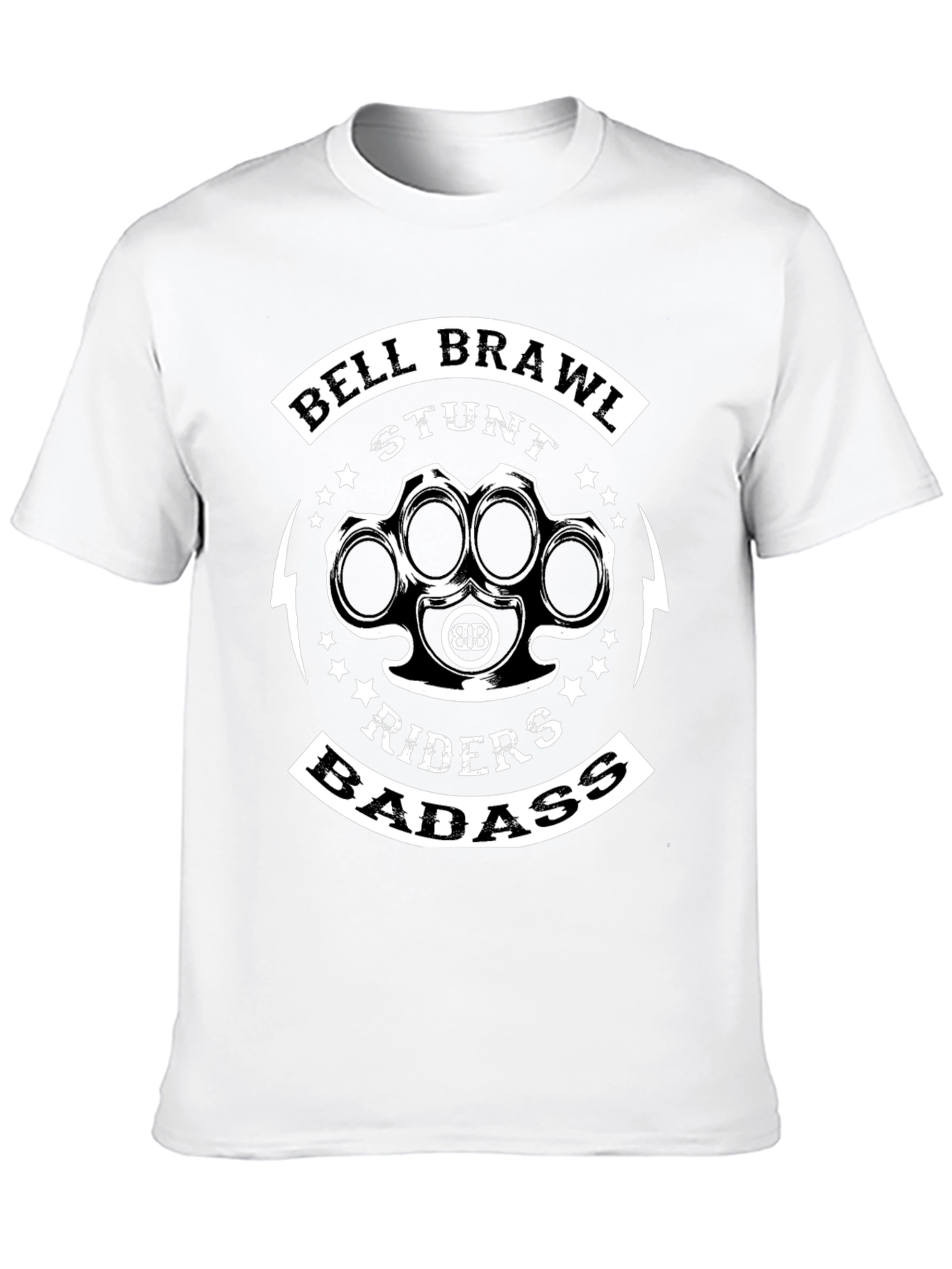 Bell Brawl Stunt Riders Badass Black Graphic Tee
