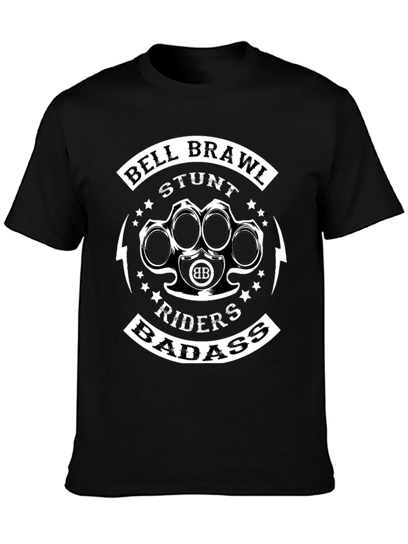 Bell Brawl Stunt Riders Badass Black Graphic Tee