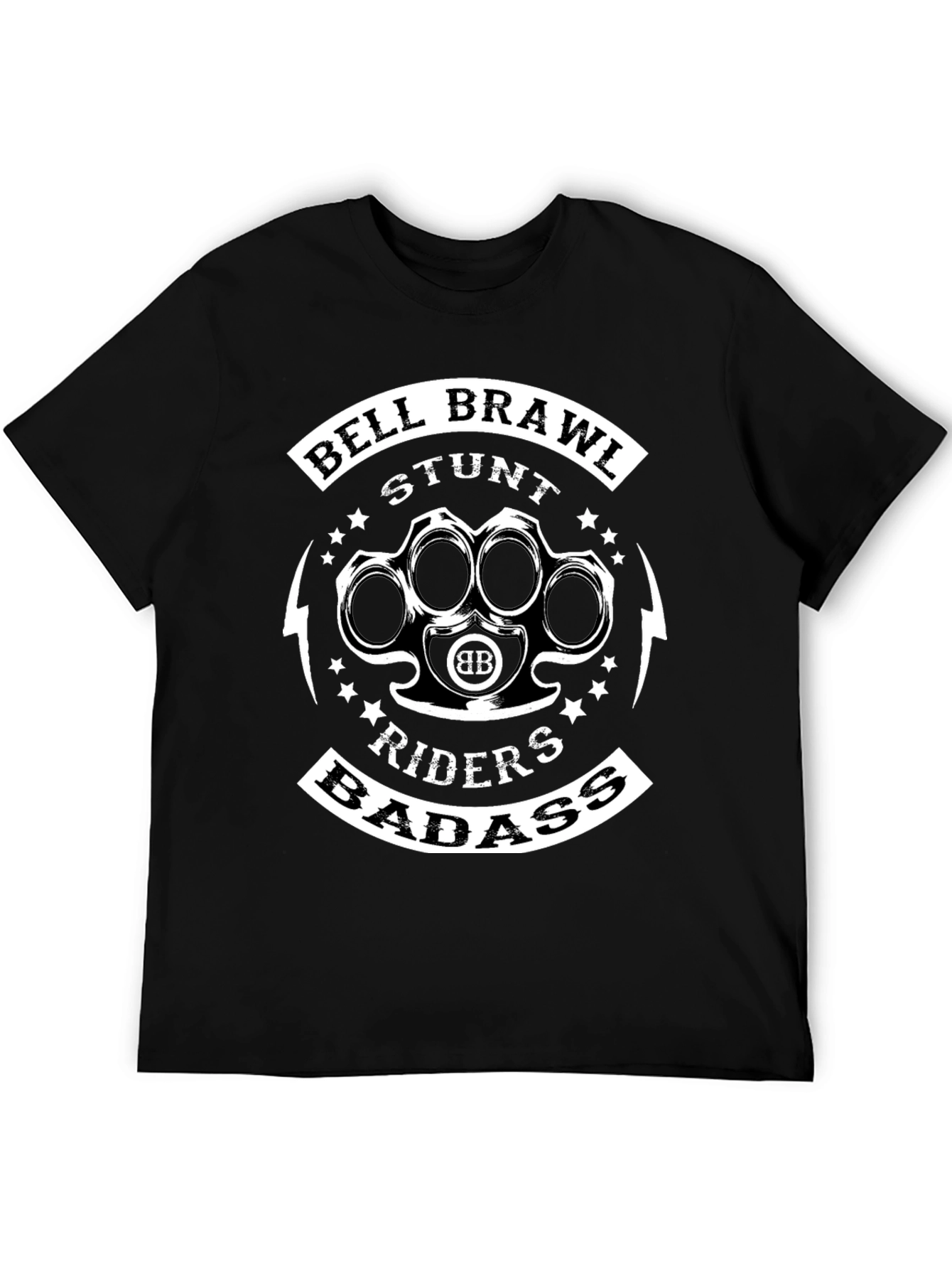 Bell Brawl Stunt Riders Badass Black Graphic Tee
