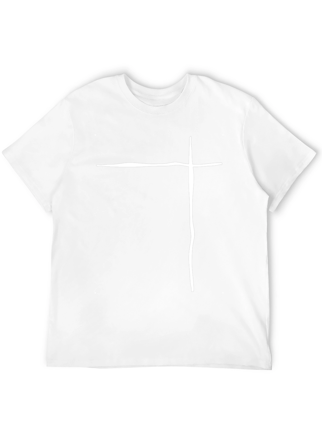 Minimalist Cross Graphic Black T-Shirt