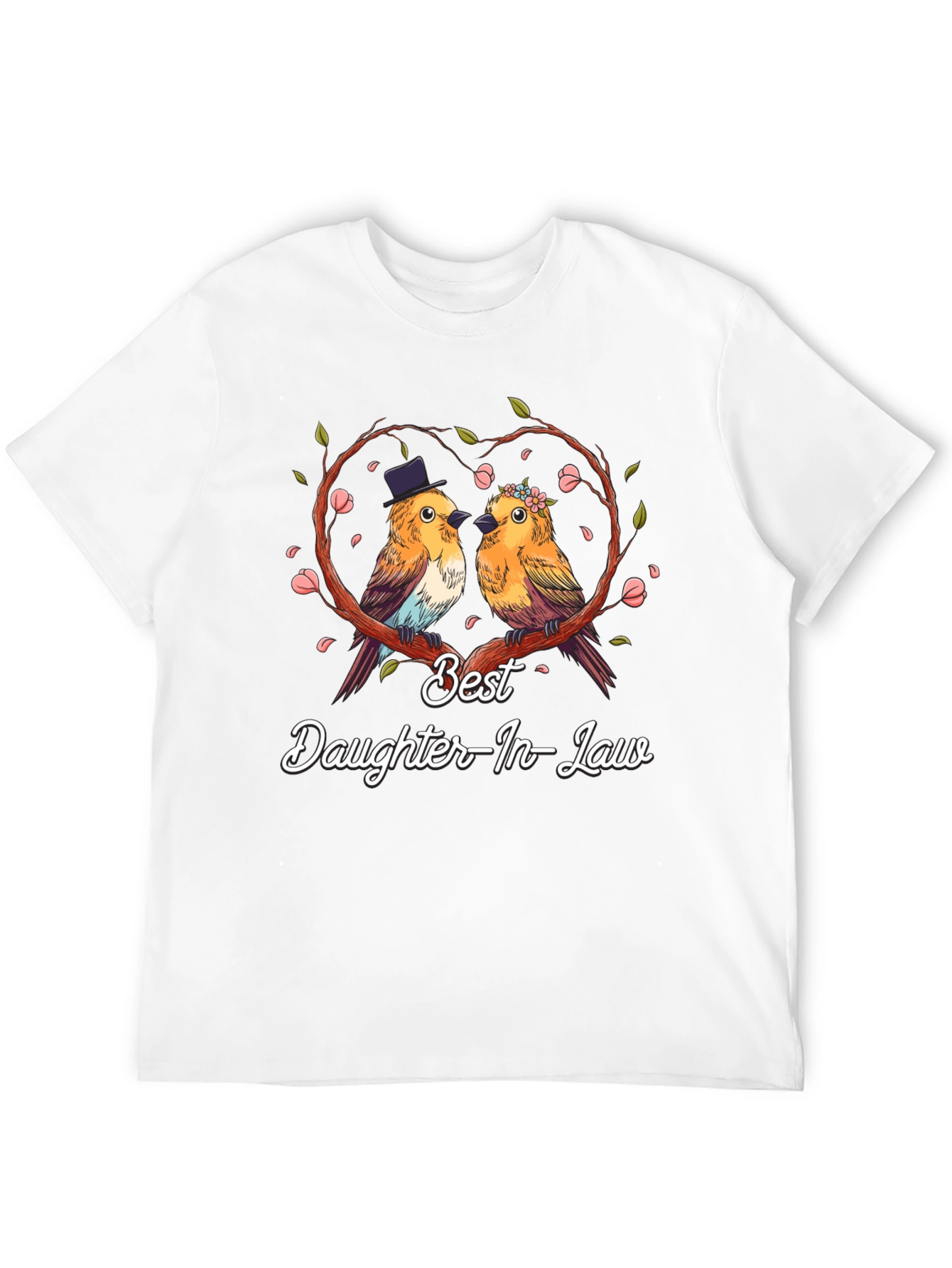 Best Daughter-In-Law T-Shirt: Cute Bird Couple Design