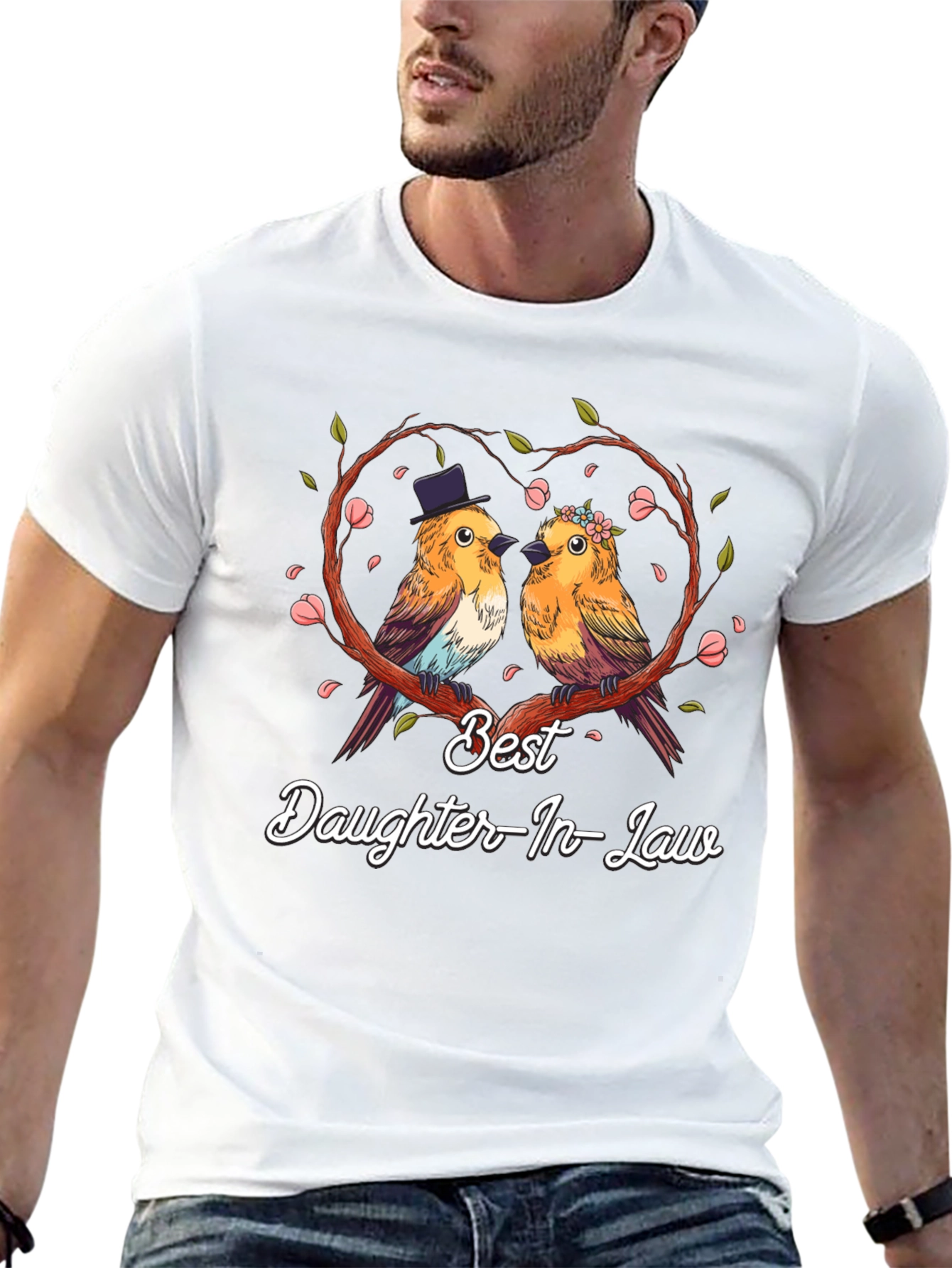 Best Daughter-In-Law T-Shirt: Cute Bird Couple Design