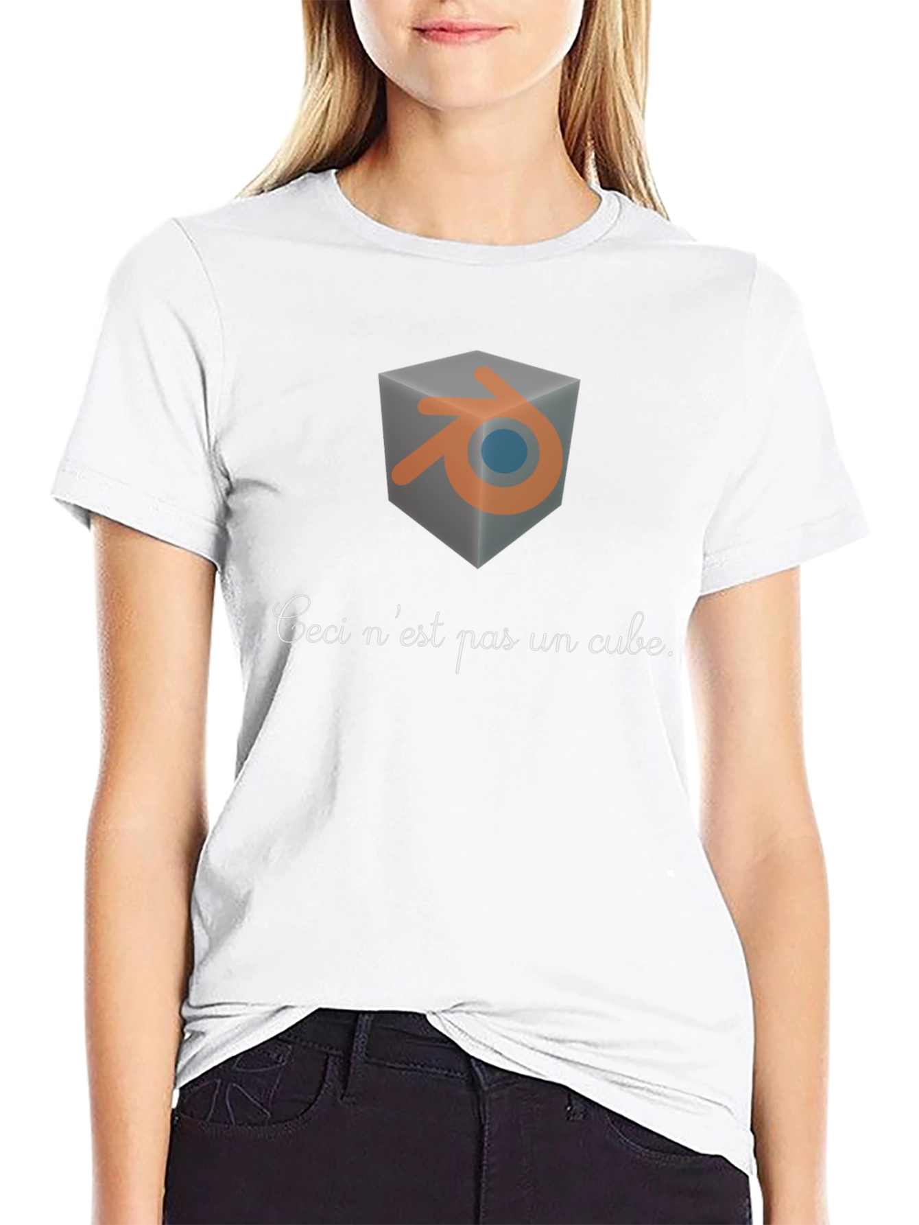 Blender Ceci nest pas un cube T-shirt
