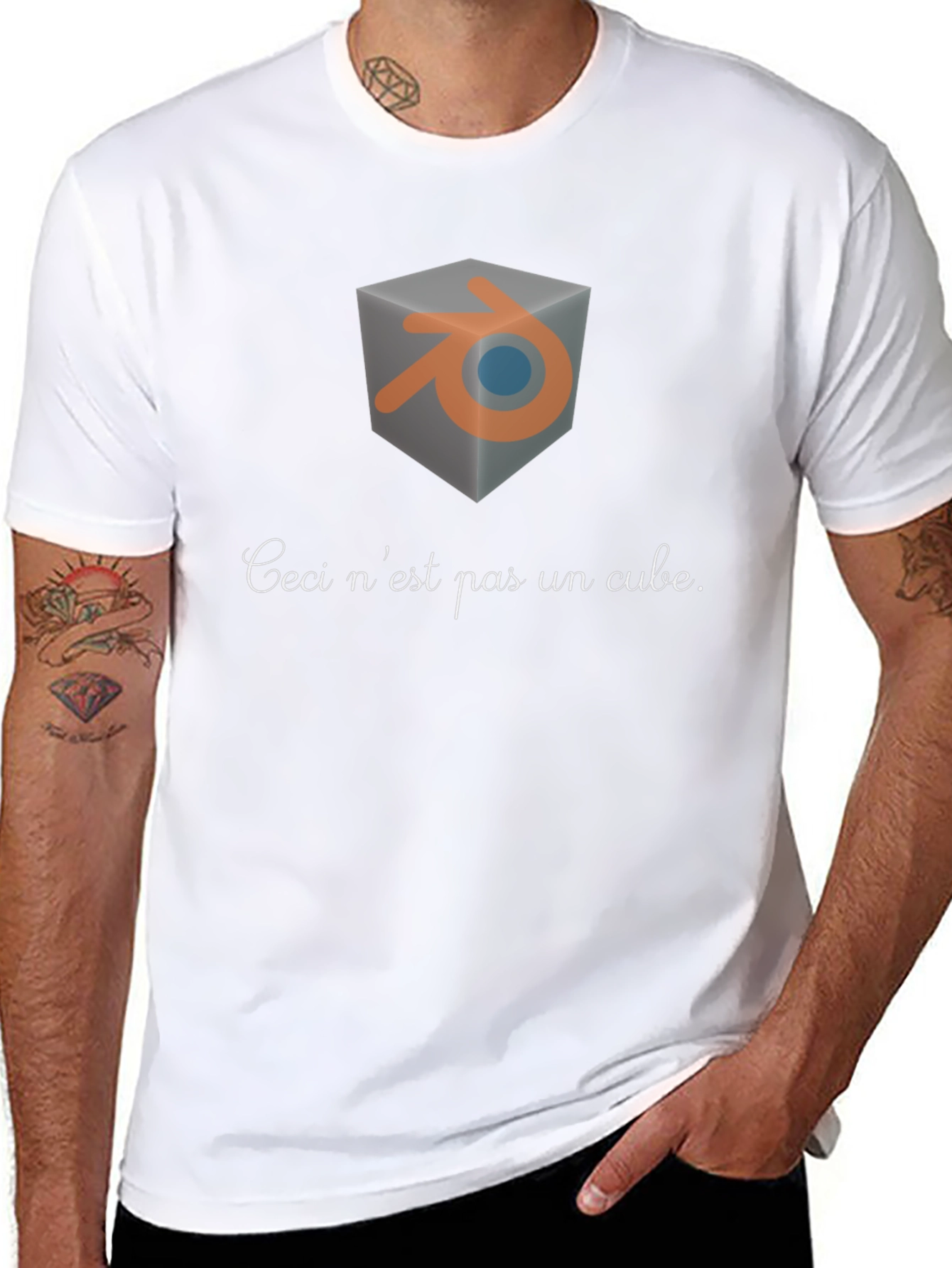 Blender Ceci nest pas un cube T-shirt