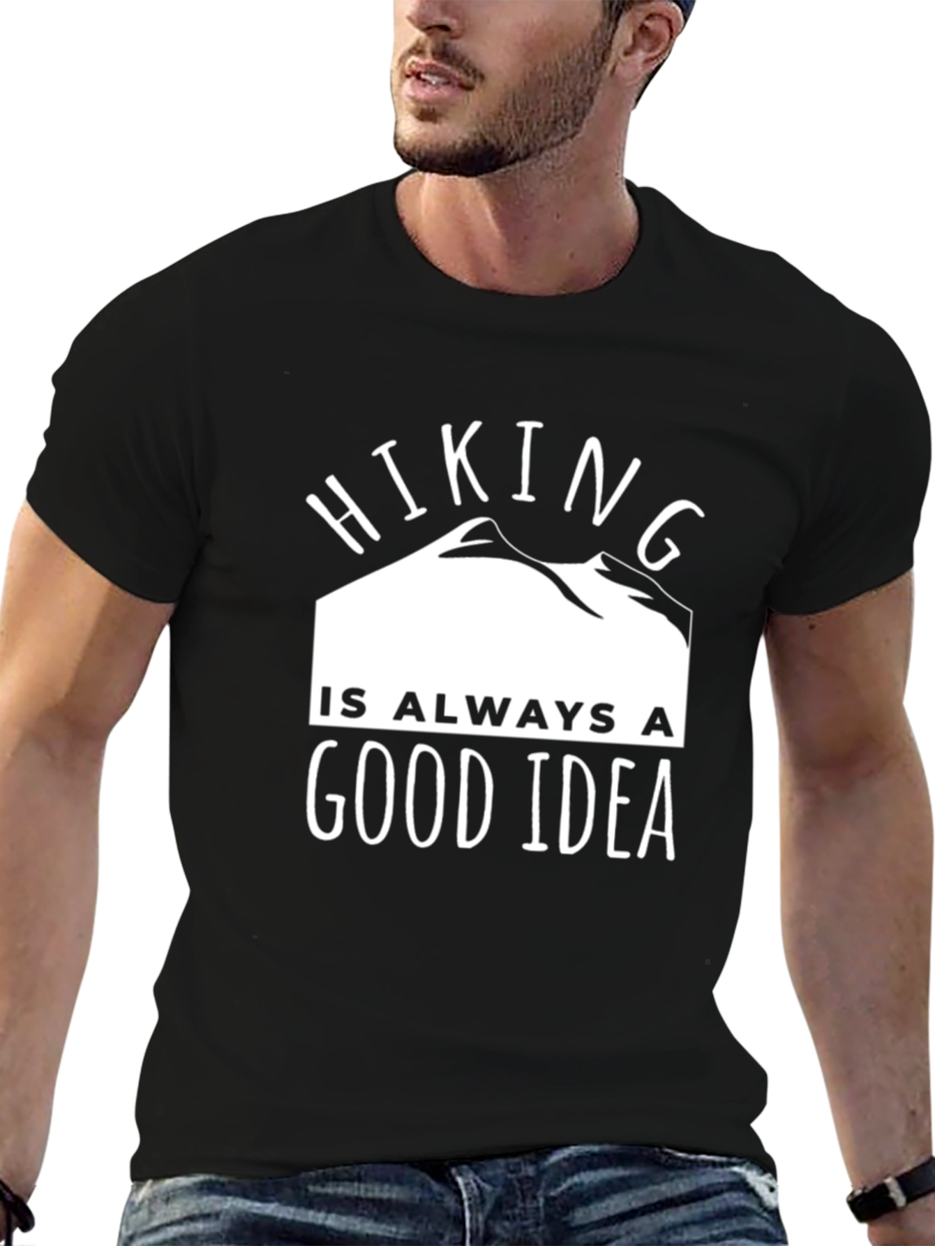 Hiking Is Always a Good Idea Black Tee