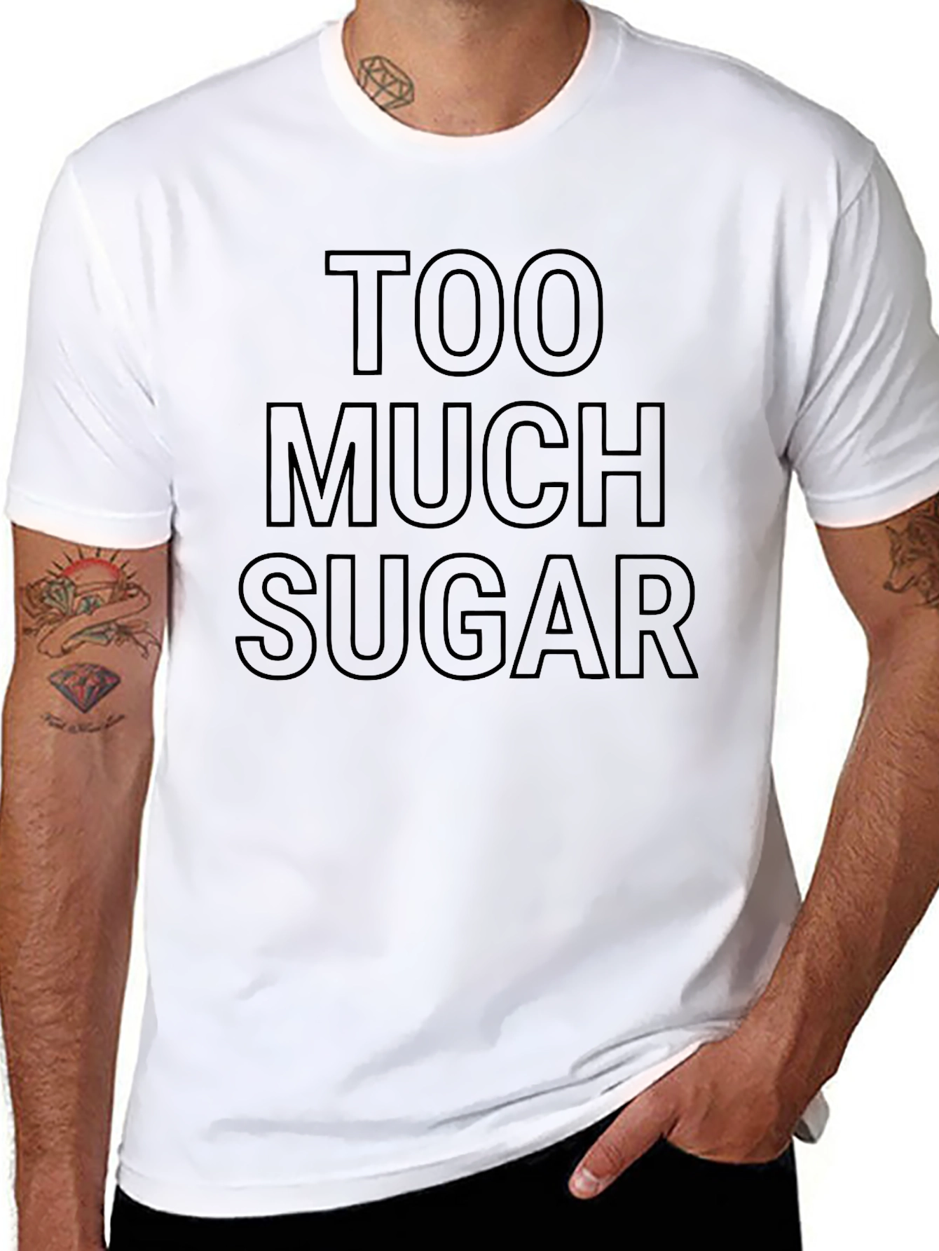 Too Much Sugar Graphic Tee - Black