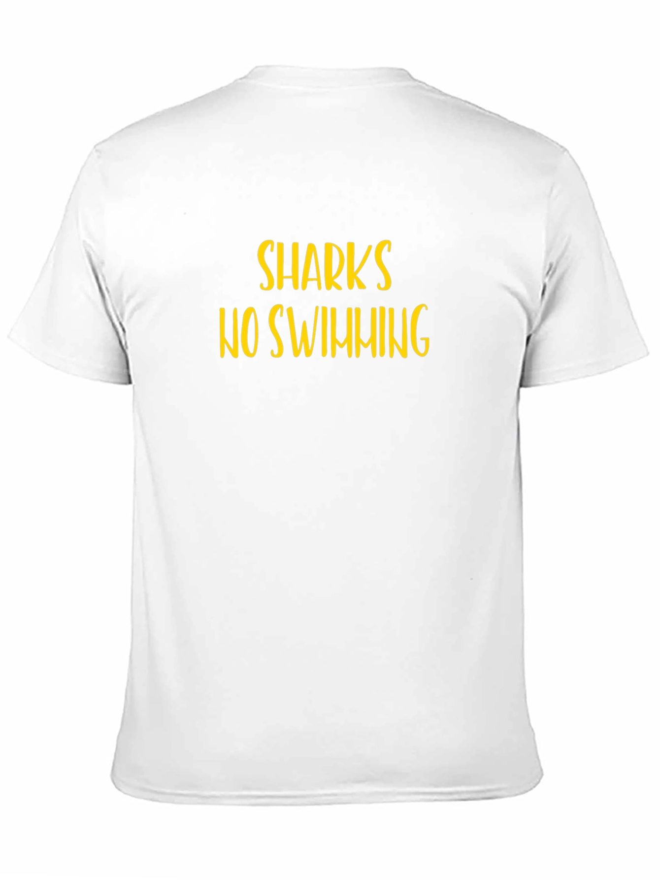 Sharks No Swimming Graphic Black Tee Shirt