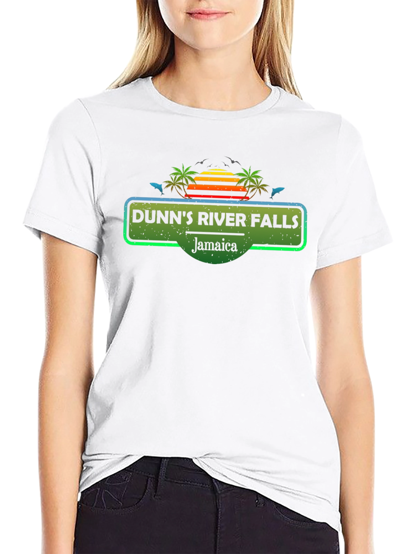 Dunns River Falls Jamaica Graphic T-Shirt