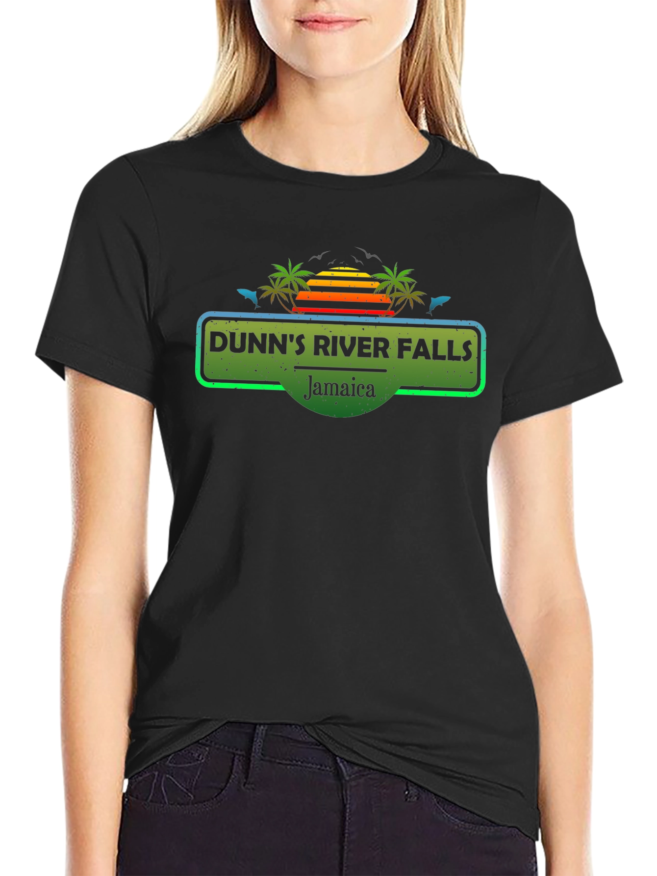 Dunns River Falls Jamaica Graphic T-Shirt