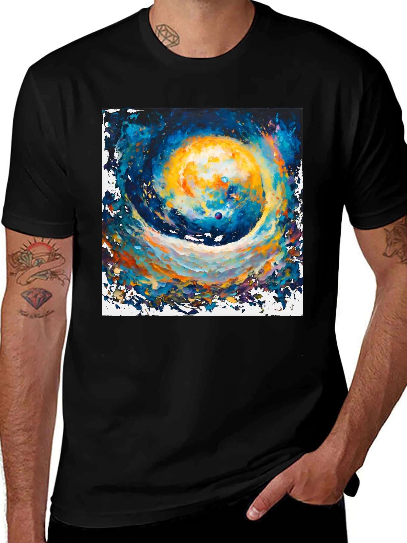 Galaxy Swirl Graphic Tee - Abstract Art T-Shirt