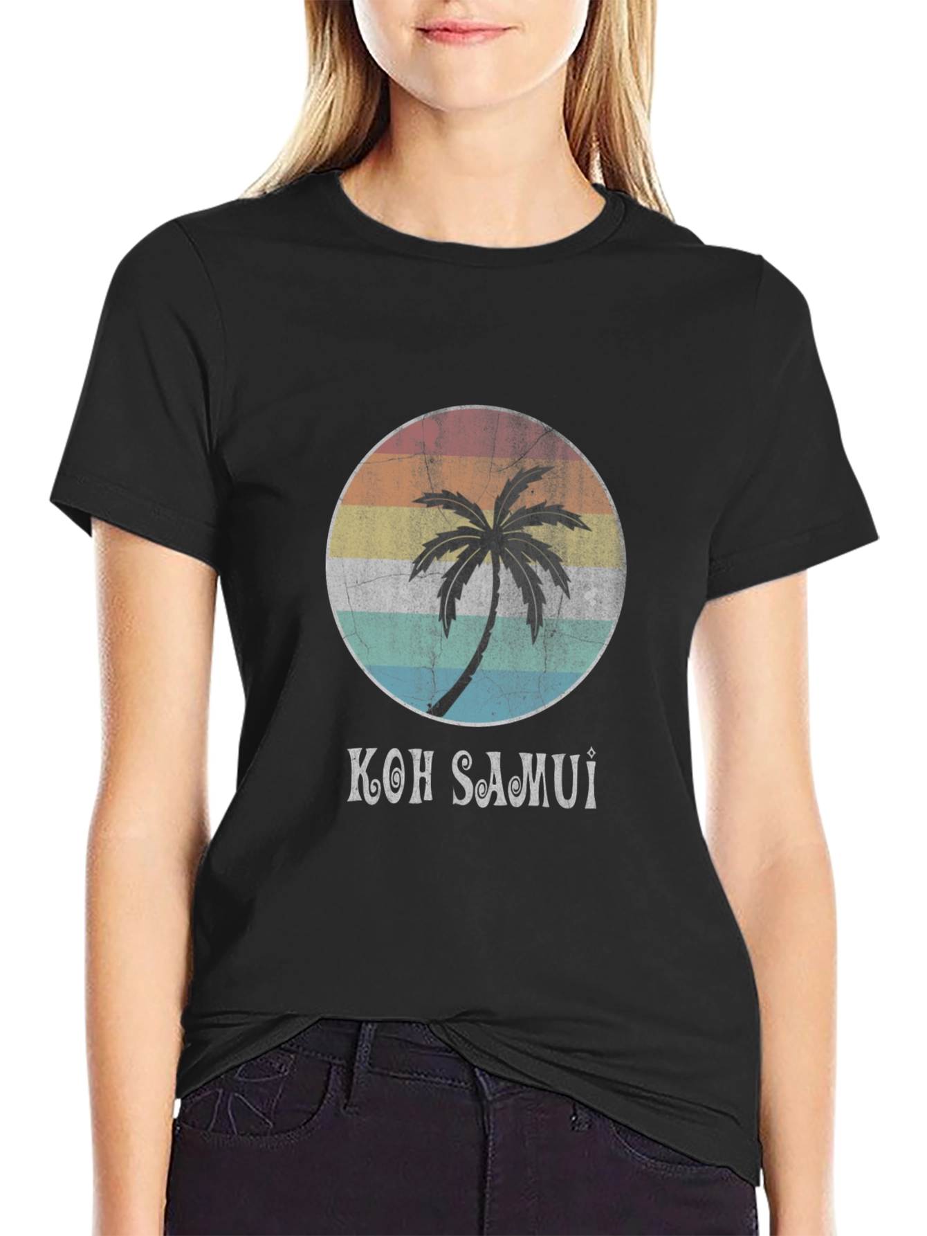 Koh Samui Retro Palm Tree T-Shirt