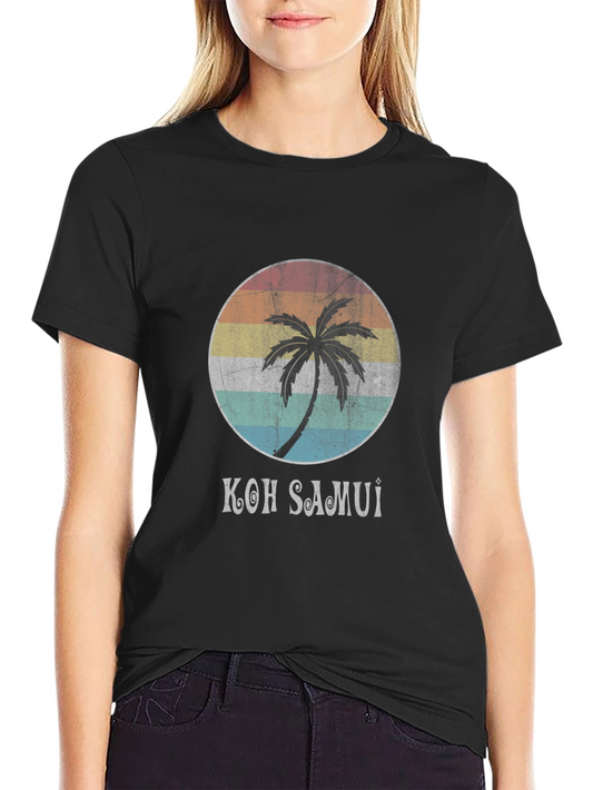 Koh Samui Retro Palm Tree T-Shirt
