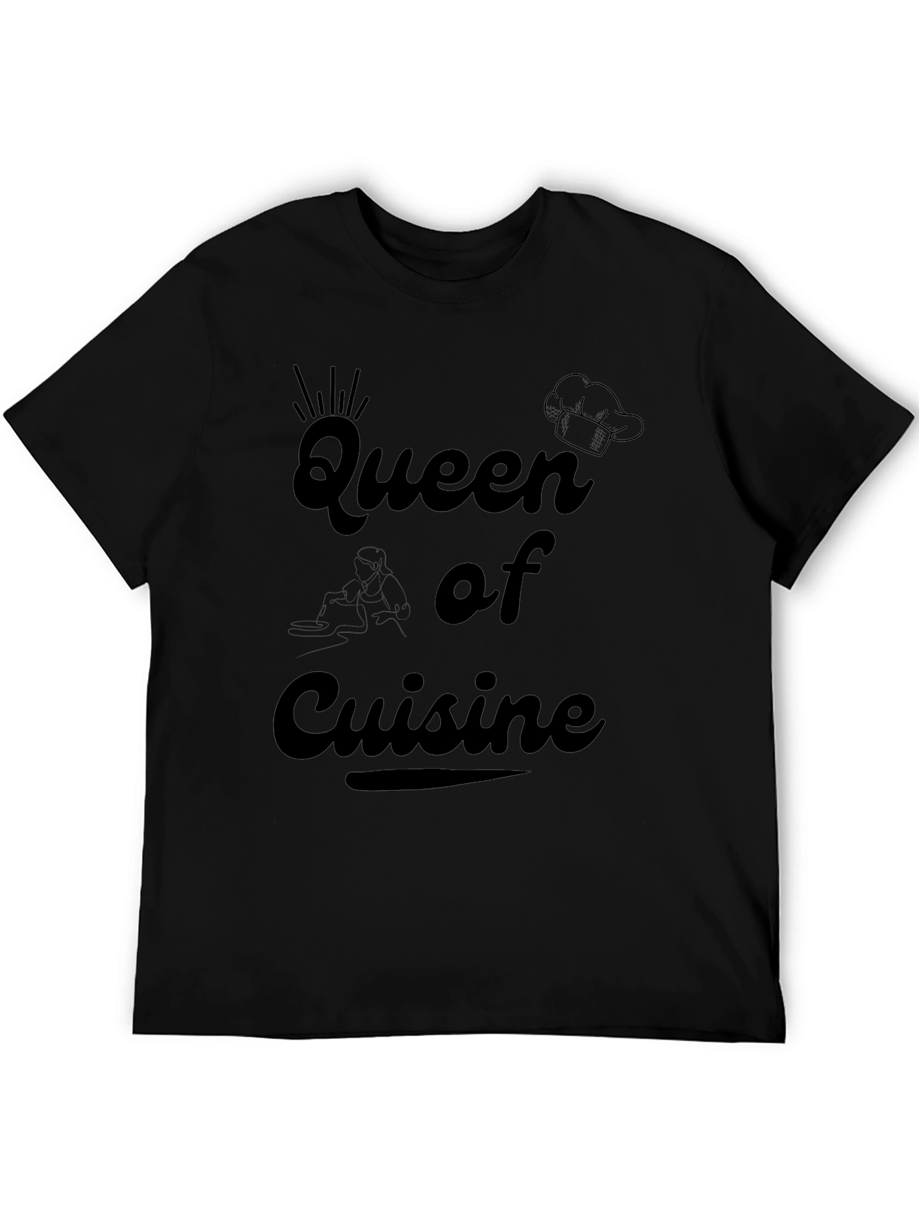 Queen of Cuisine Black Graphic T-Shirt