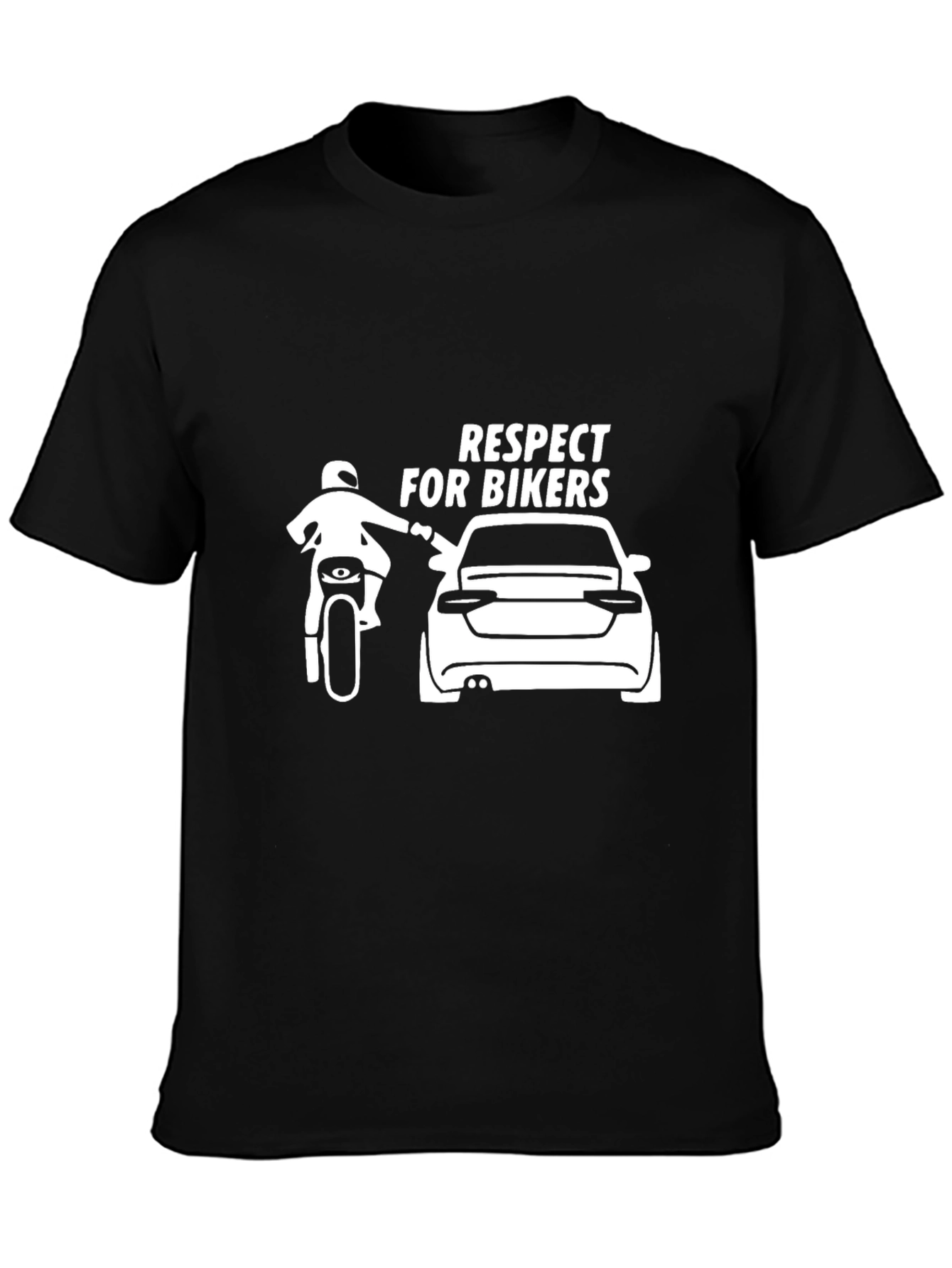Respect for Bikers Graphic T-Shirt - Black
