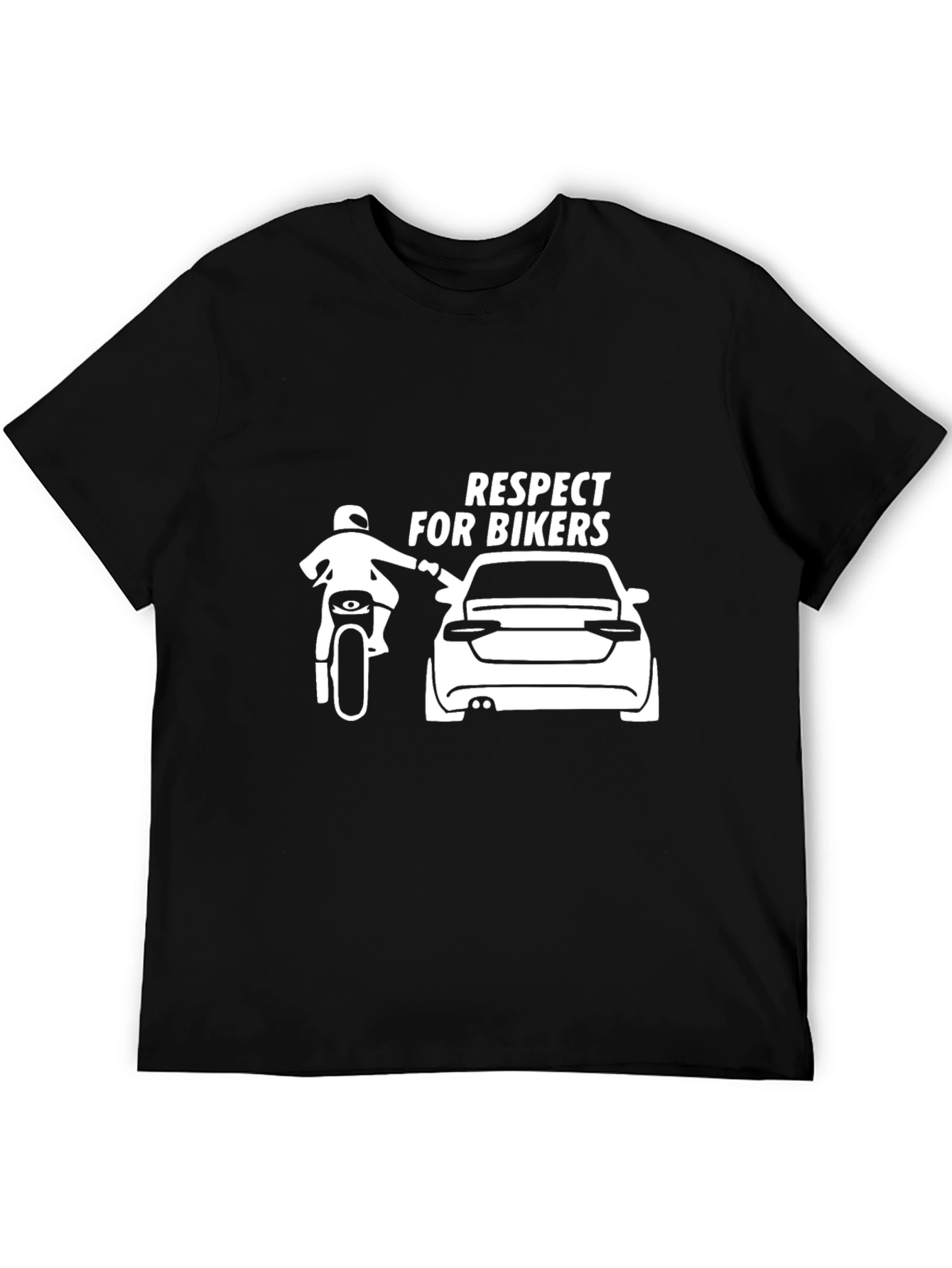 Respect for Bikers Graphic T-Shirt - Black