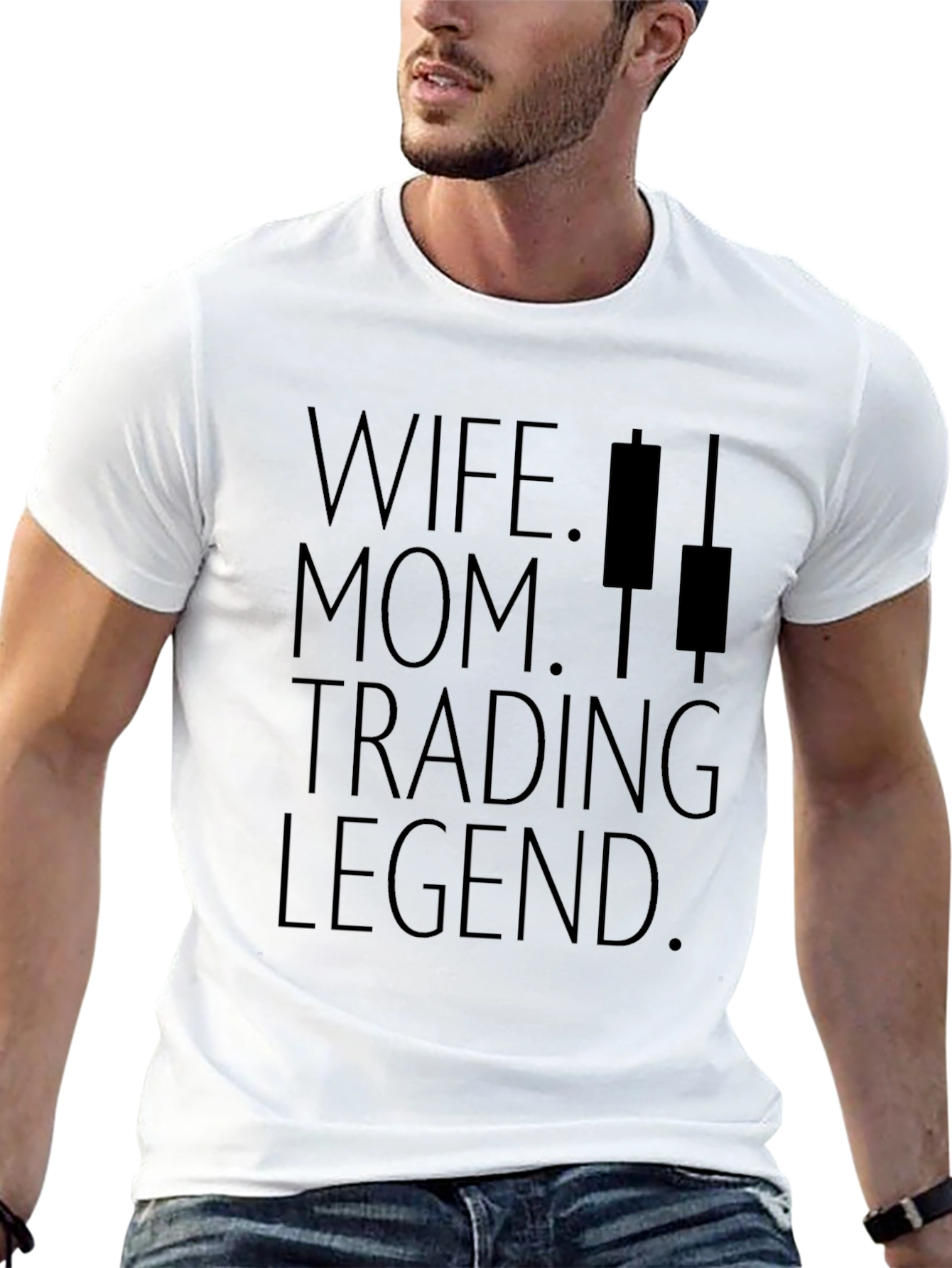 Wife Mom Trading Legend Graphic Tee - Black