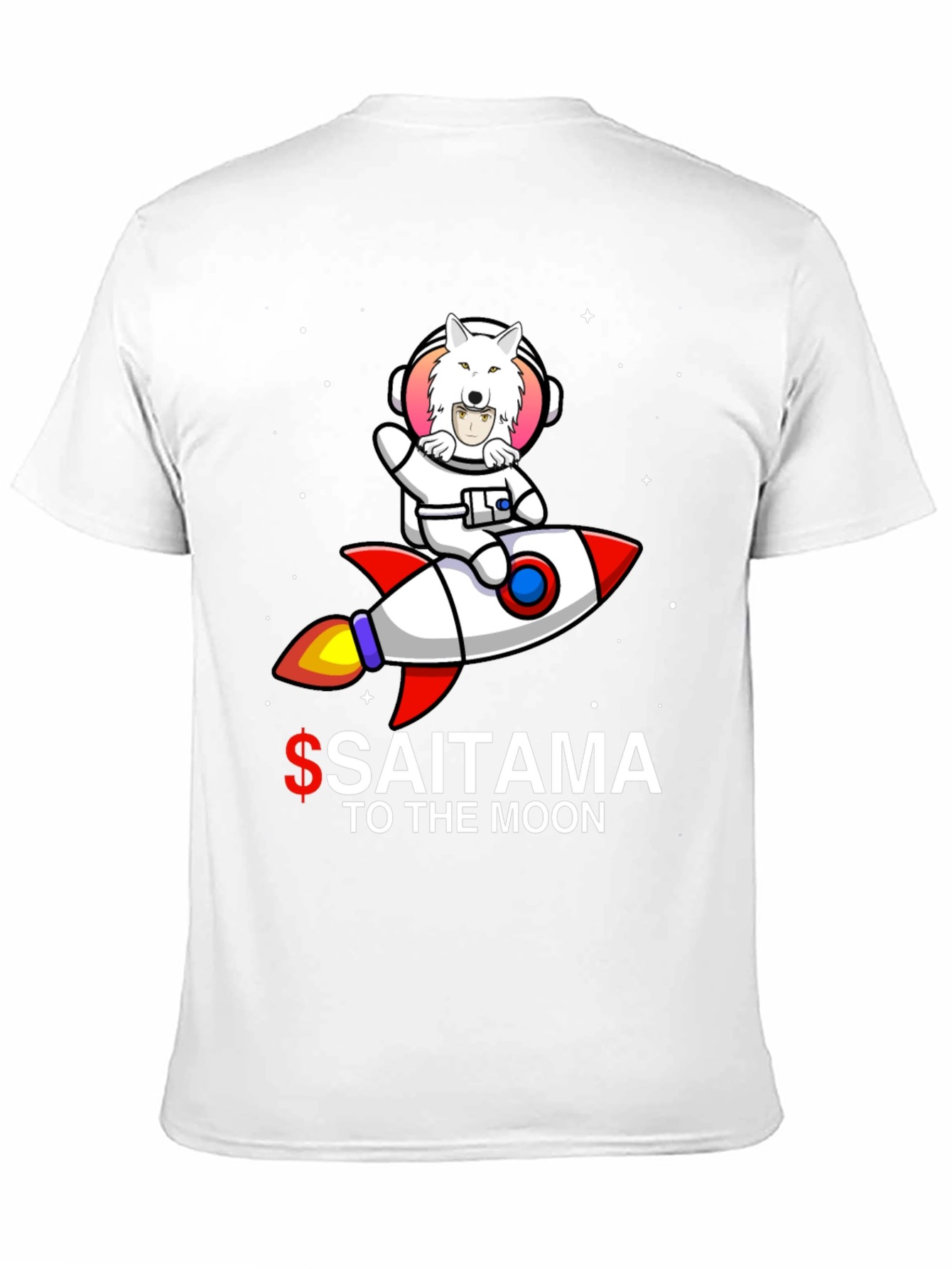 Saitama to the Moon Black T-Shirt