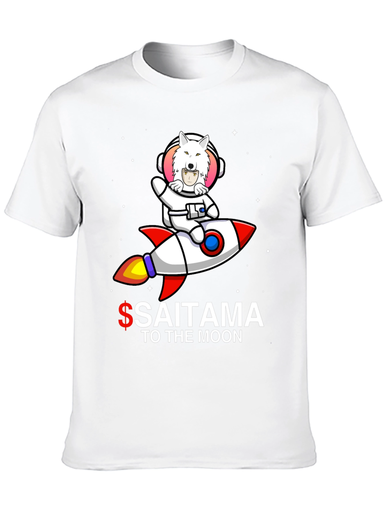 Saitama to the Moon Black T-Shirt