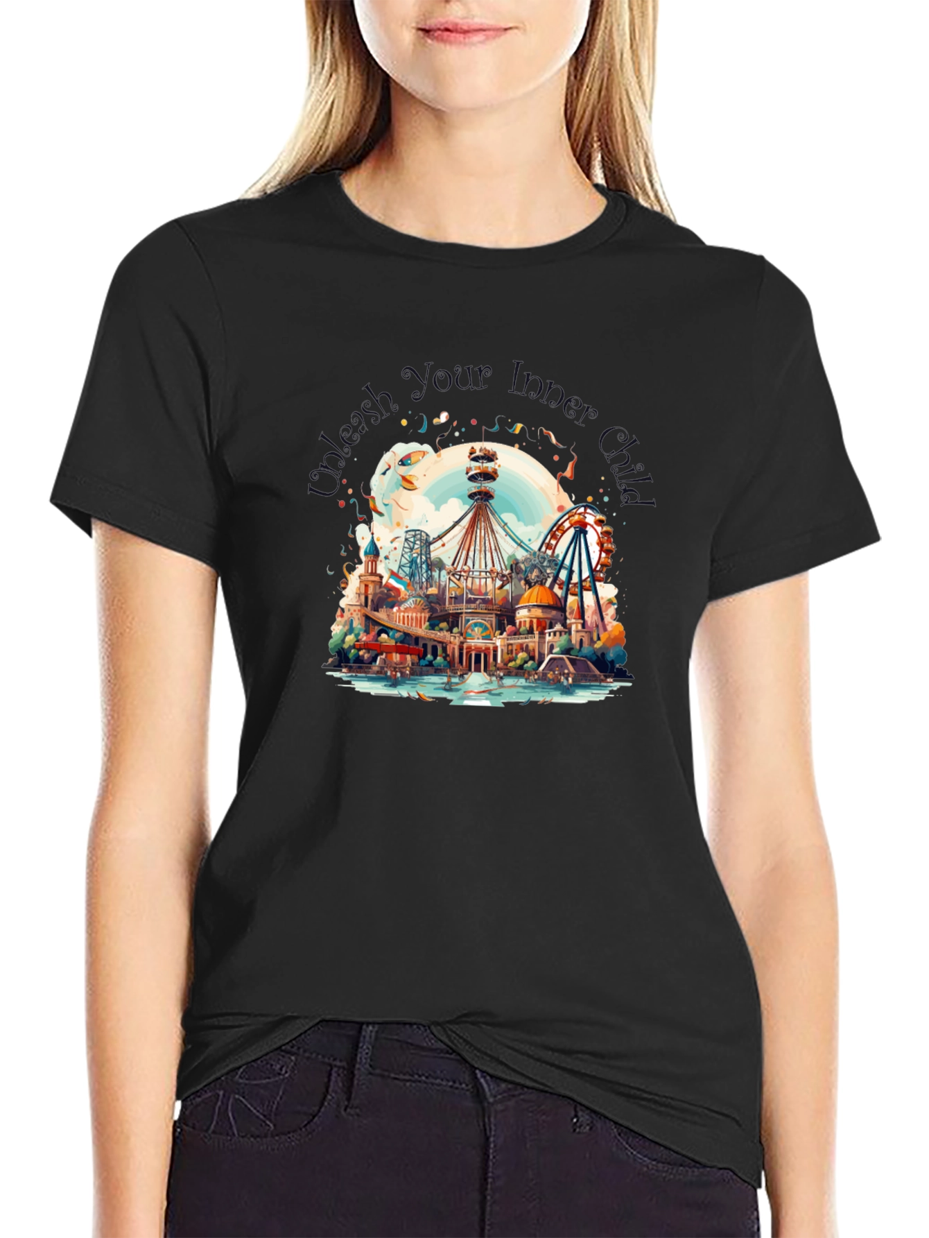 Whimsical Amusement Park Graphic Tee