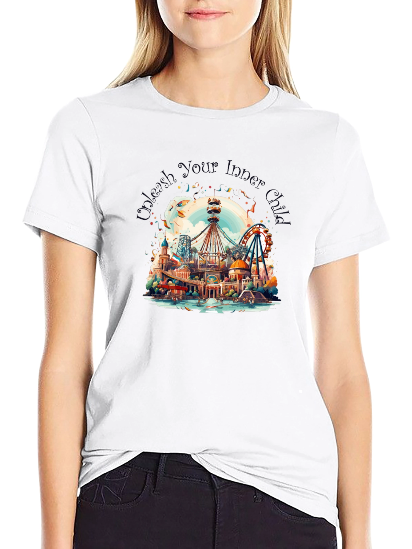 Whimsical Amusement Park Graphic Tee