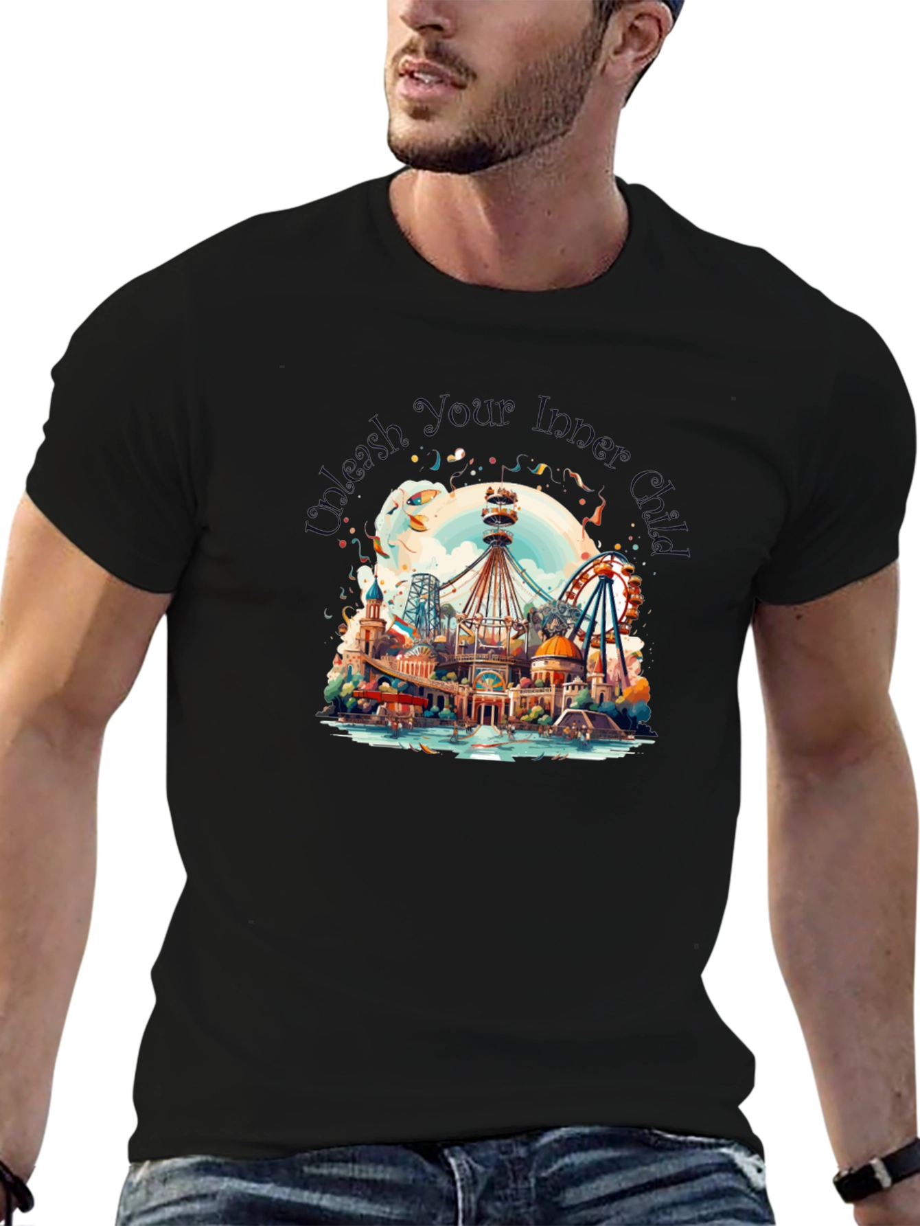 Whimsical Amusement Park Graphic Tee