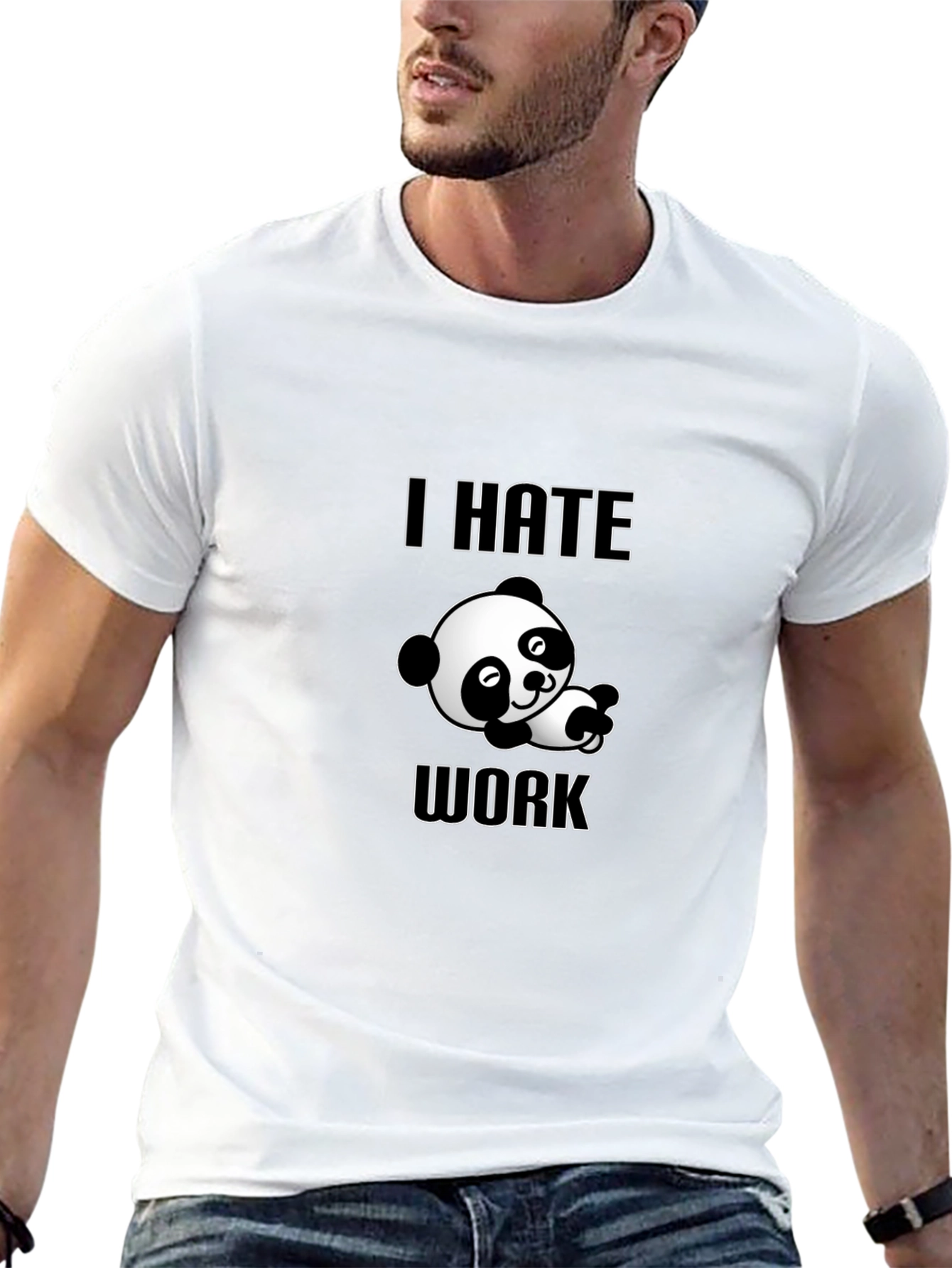 I Hate Work Panda Graphic Tee