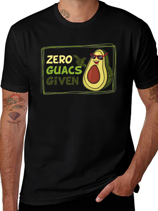 Zero Guacs Given Funny Avocado T-Shirt