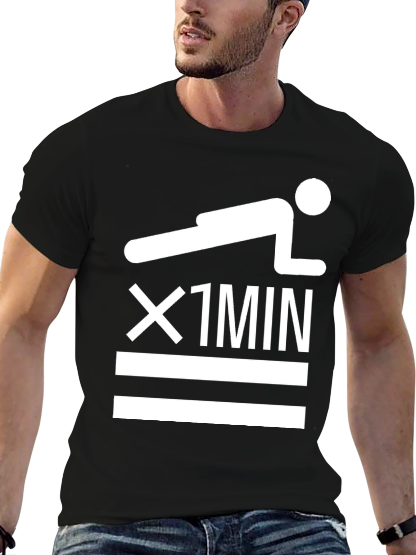 Push-Up Challenge Black T-Shirt