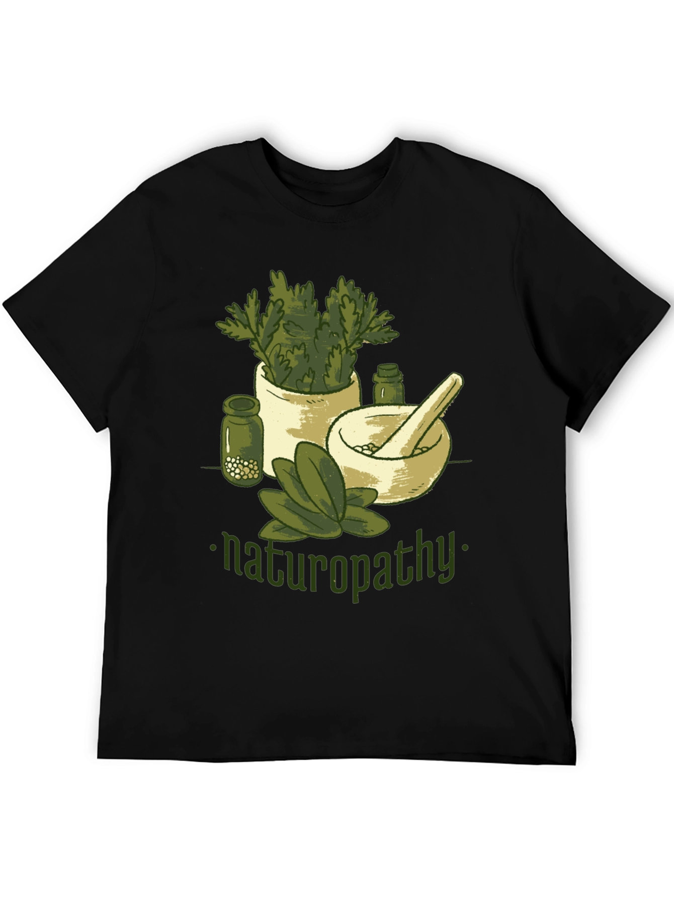 Naturopathy Graphic T-Shirt - Herbal Medicine Design